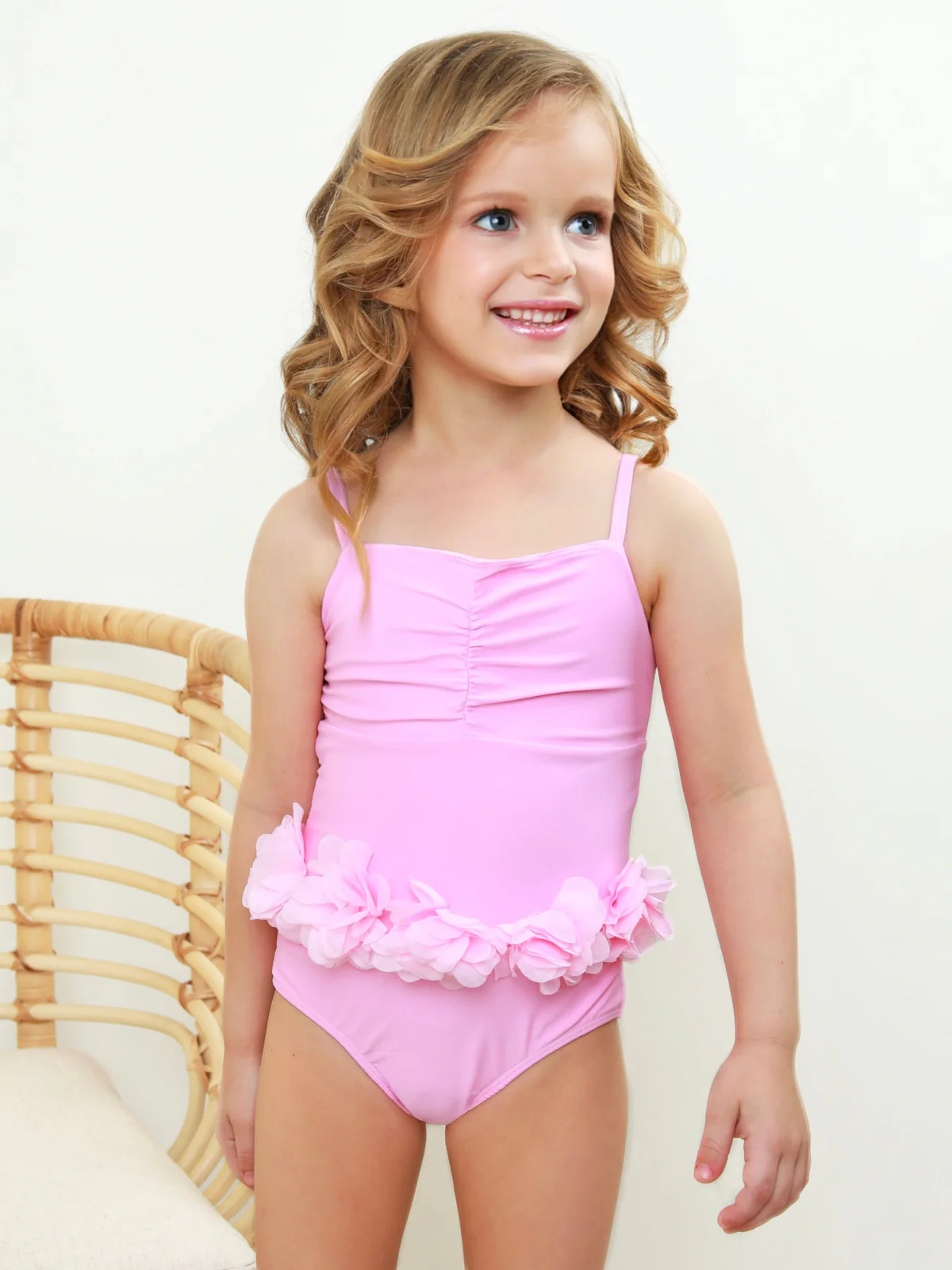Pink Petal One-Piece Swimsuit - Image 2