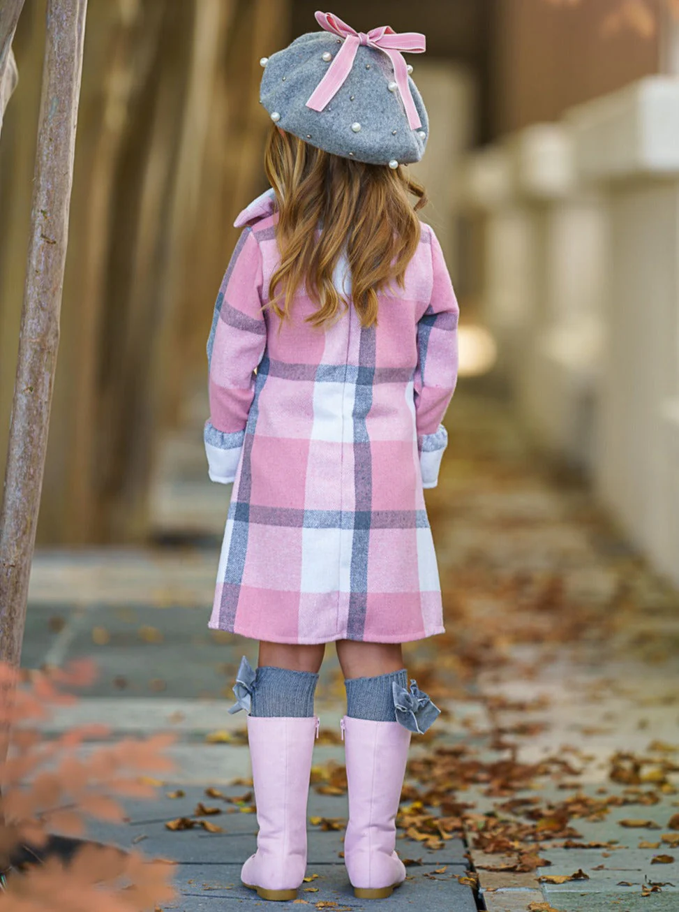 Fall In Love Pink Plaid Flannel Dress - Image 6