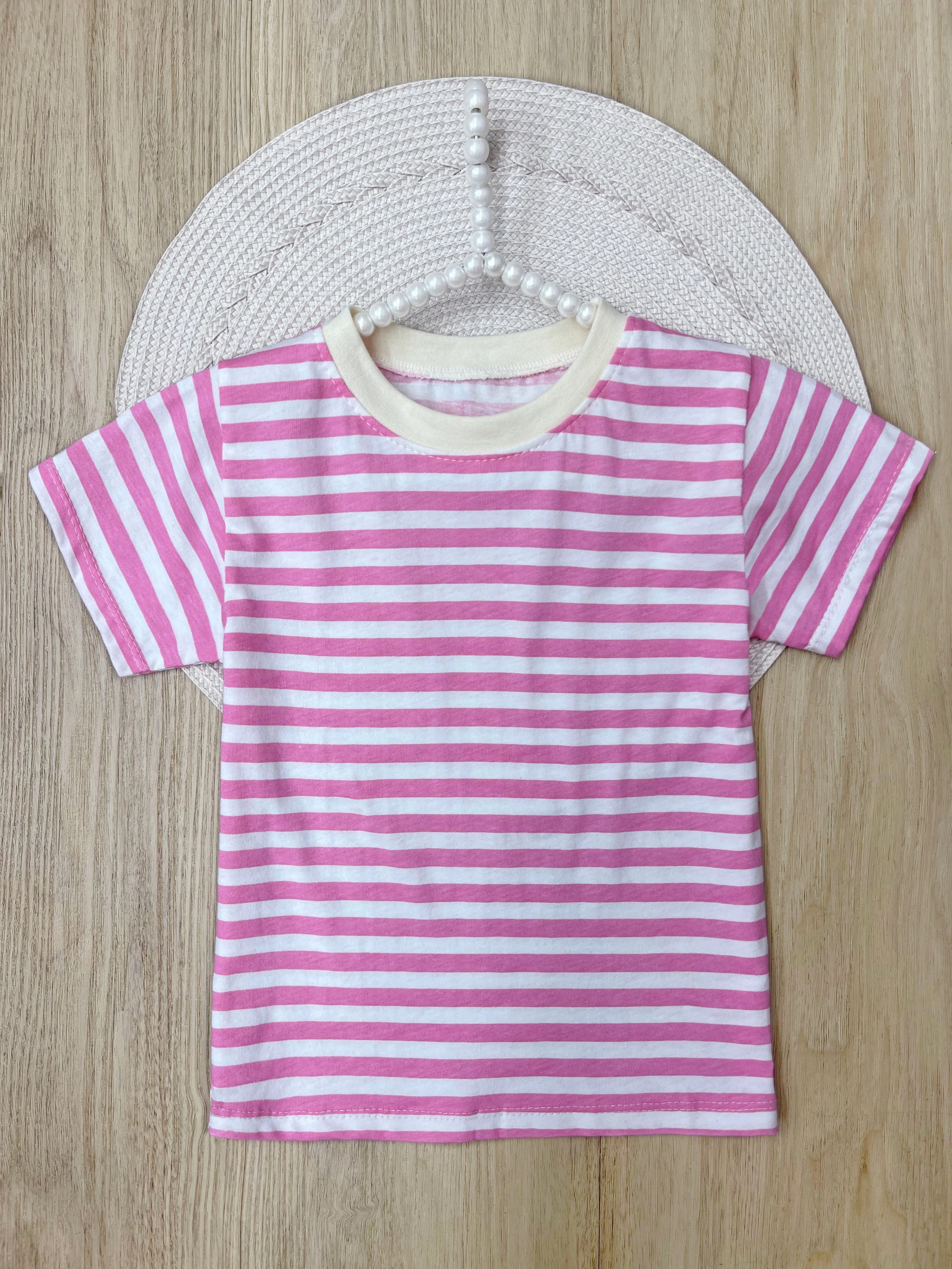 Pink Pop Everyday Stripe Tee - Image 3