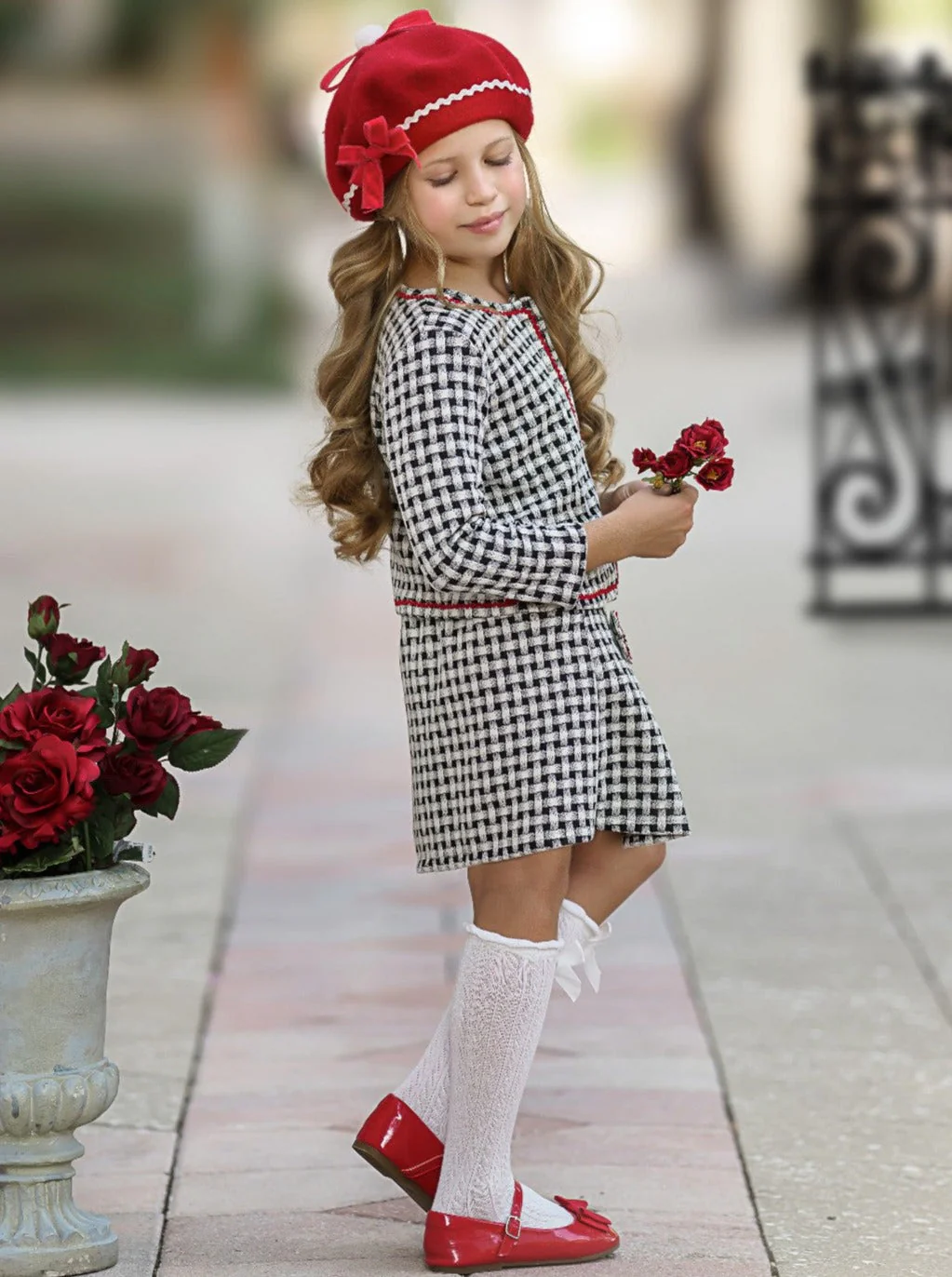 Attention Please Plaid Blazer and Pleated Skirt Set - Image 5
