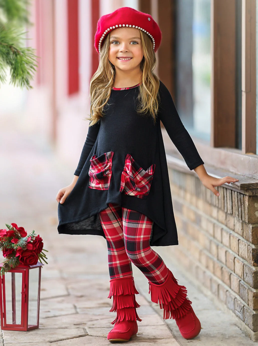 Girl Empowered Plaid Legging Set - Image 3