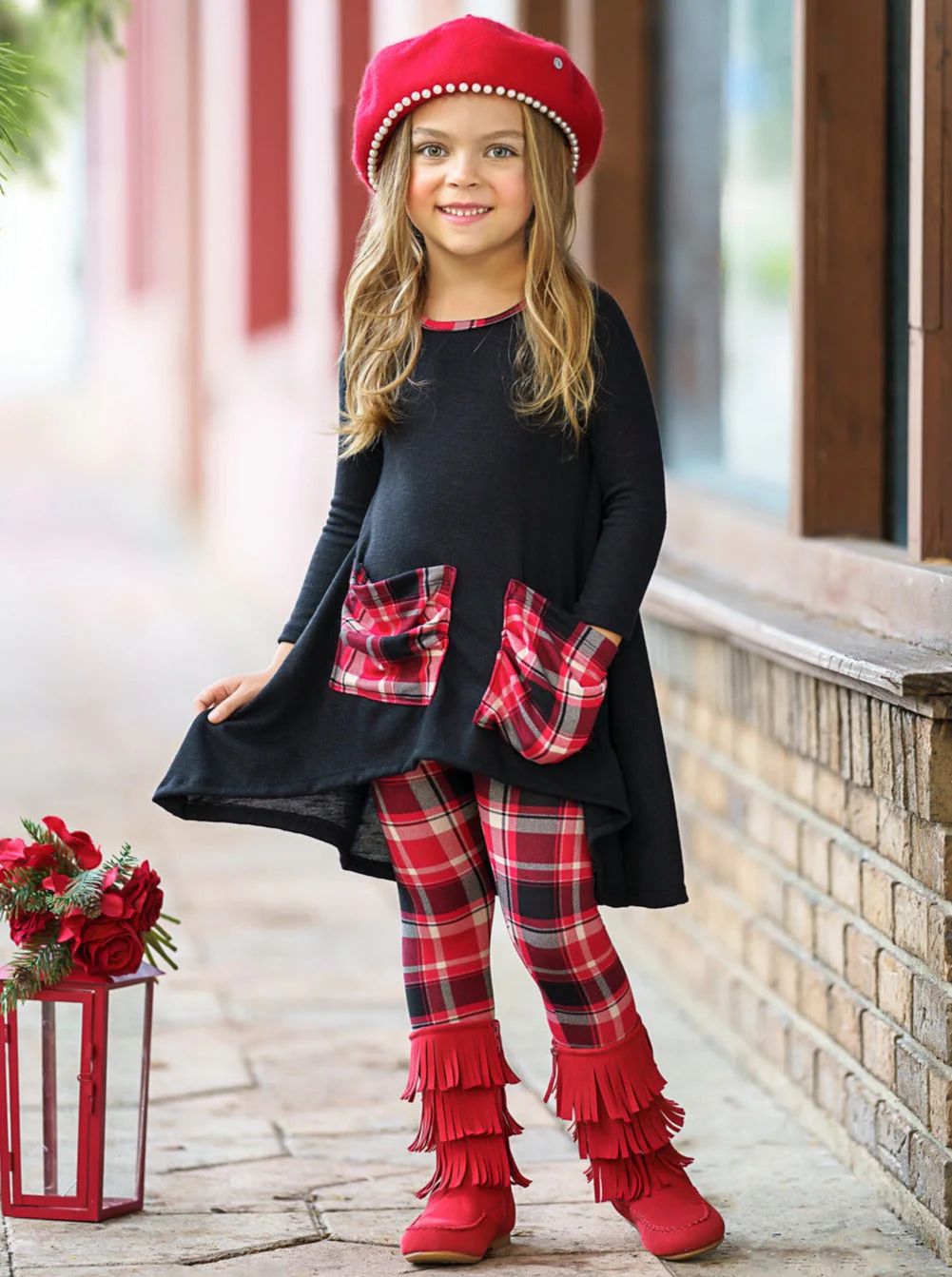 Girl Empowered Plaid Legging Set - Image 4