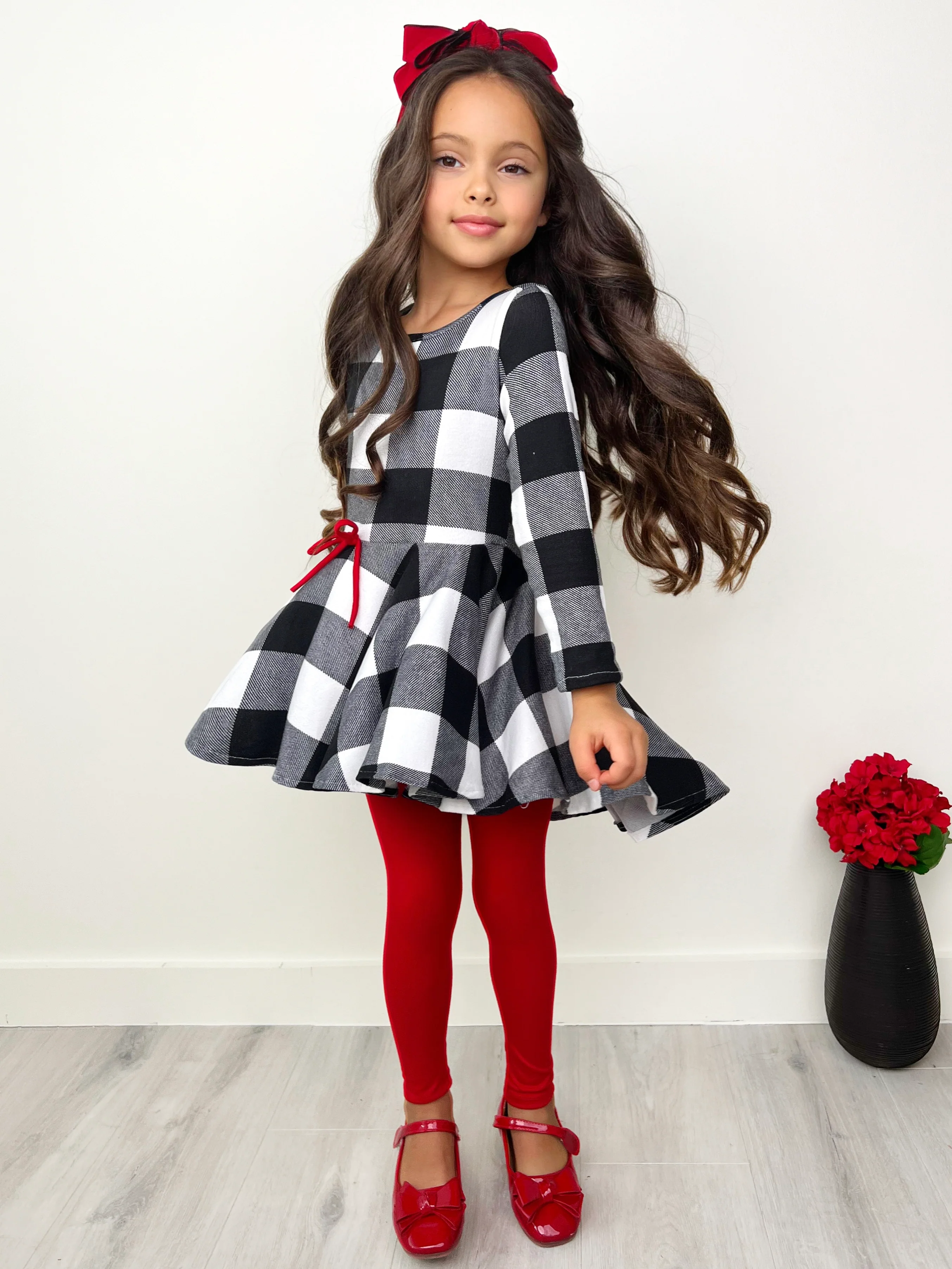 Plaid Hi-Lo Tunic and Legging Set - Image 4