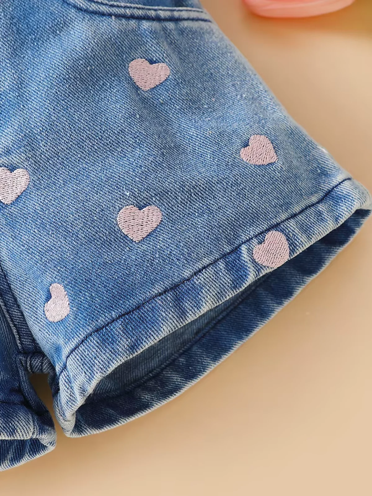 Daisy Dream Flutter Sleeve Top and Denim Short Set - Image 10