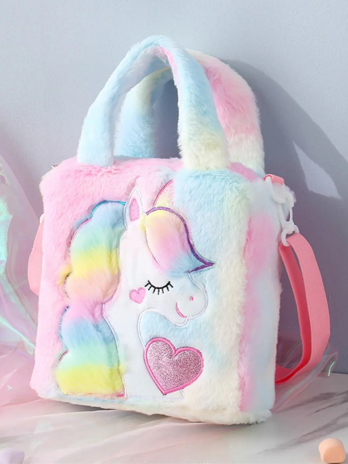 It's So Fluffy Plush Unicorn Bag - Image 3