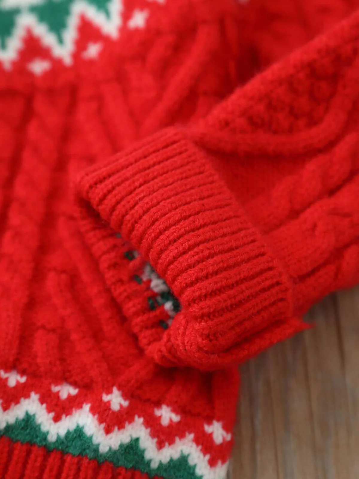 Plush Gingerbread Knit Christmas Sweater - Image 5