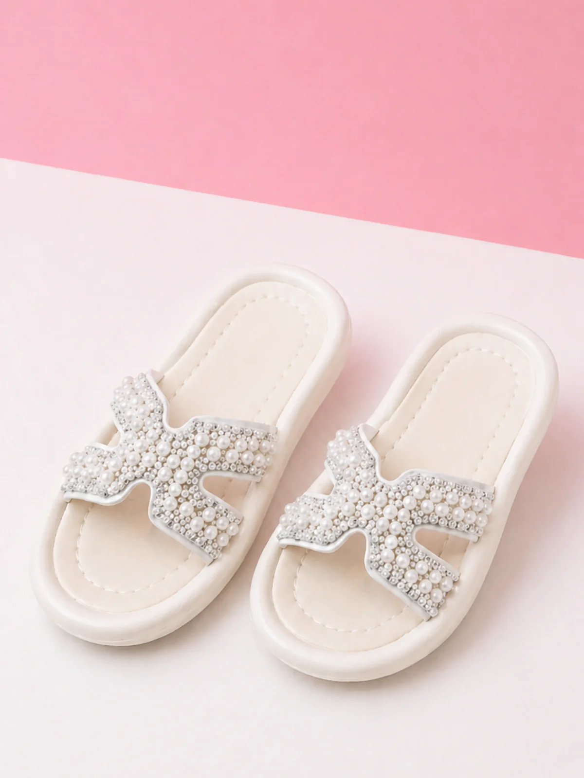 Poised and Pretty Pearl Slide Sandals By Liv and Mia - Image 3