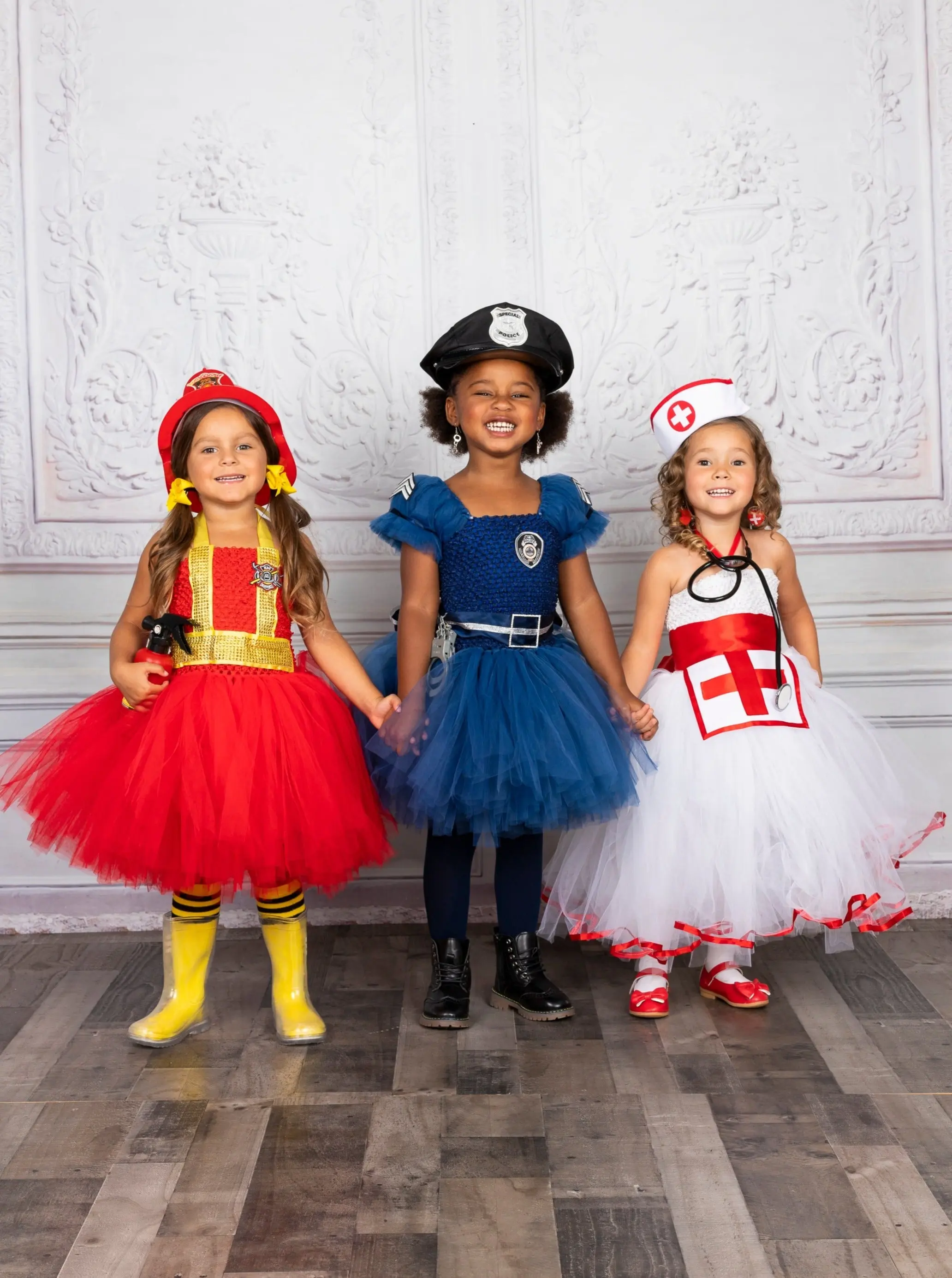 Girls Police Officer Inspired Costume Dress - Image 5