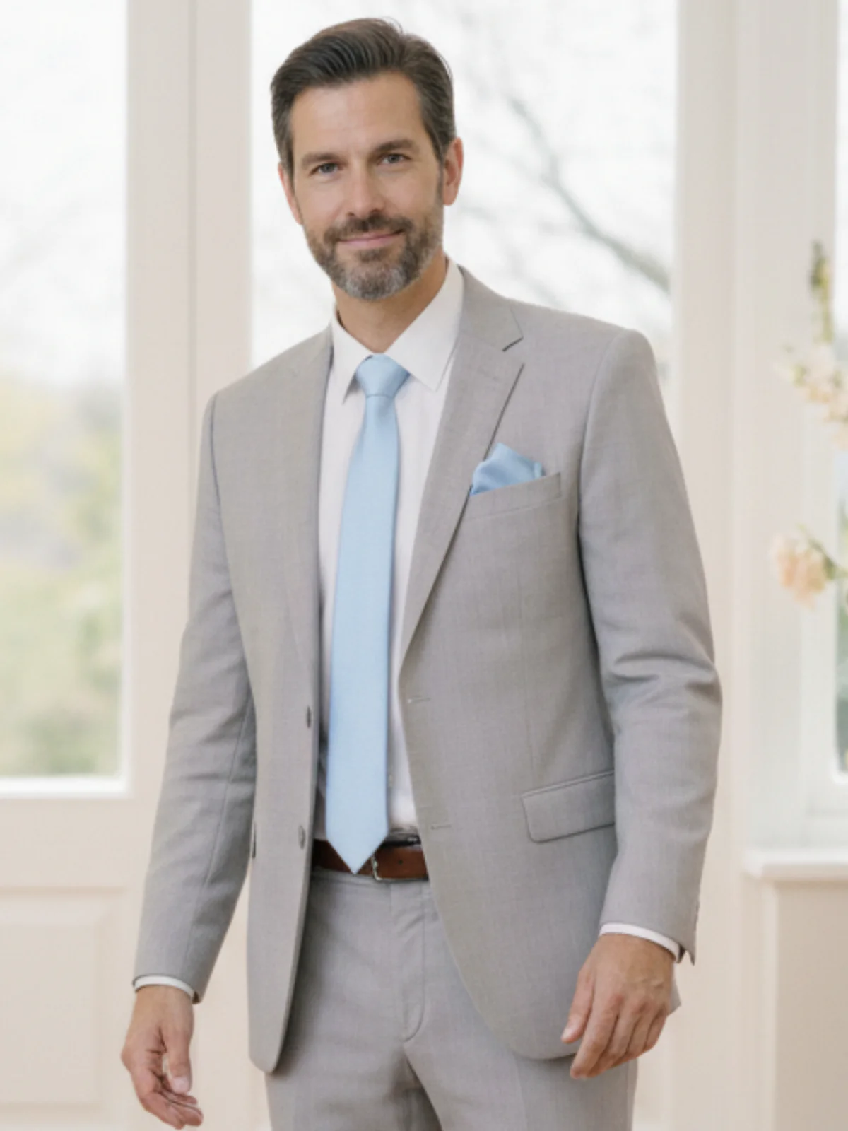 Daddy Daughter Dance Mens Blue Tie & Handkerchief Set - Image 4