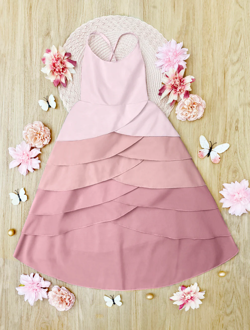 Pretty Petal Bubblegum Tiered Dress - Image 9
