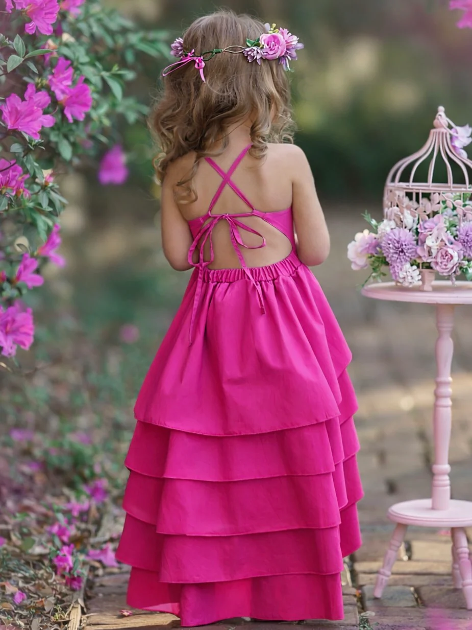 Pretty Petal Pink Tiered Dress - Image 2