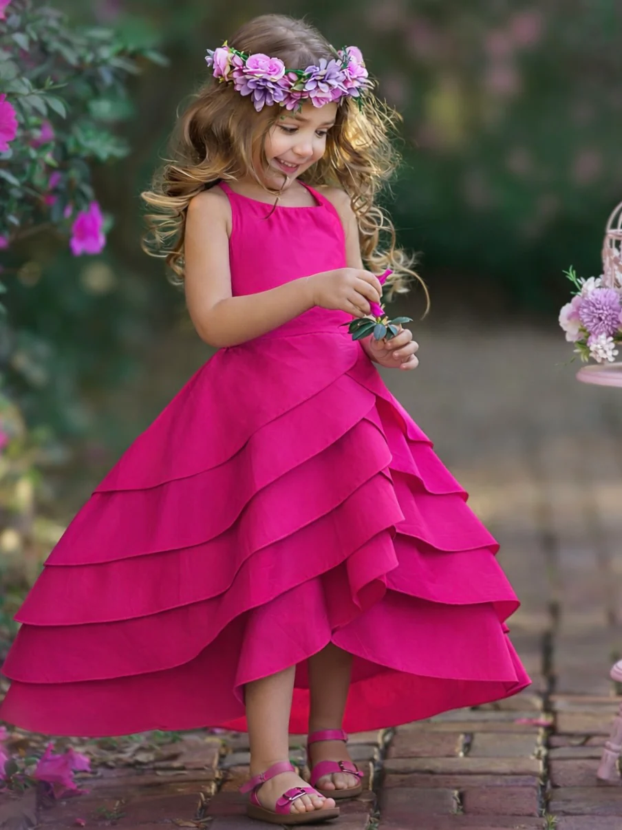 Pretty Petal Pink Tiered Dress - Image 3