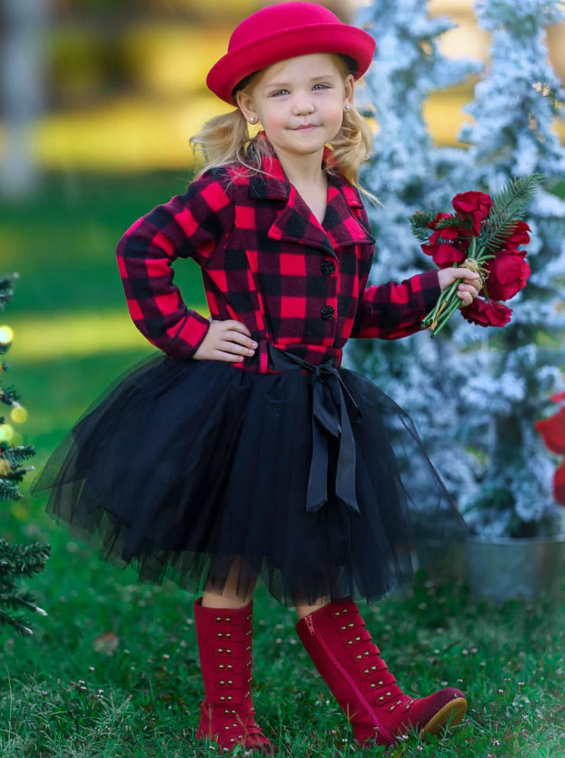 Pretty Plaid Blazer Tutu Dress - Image 6