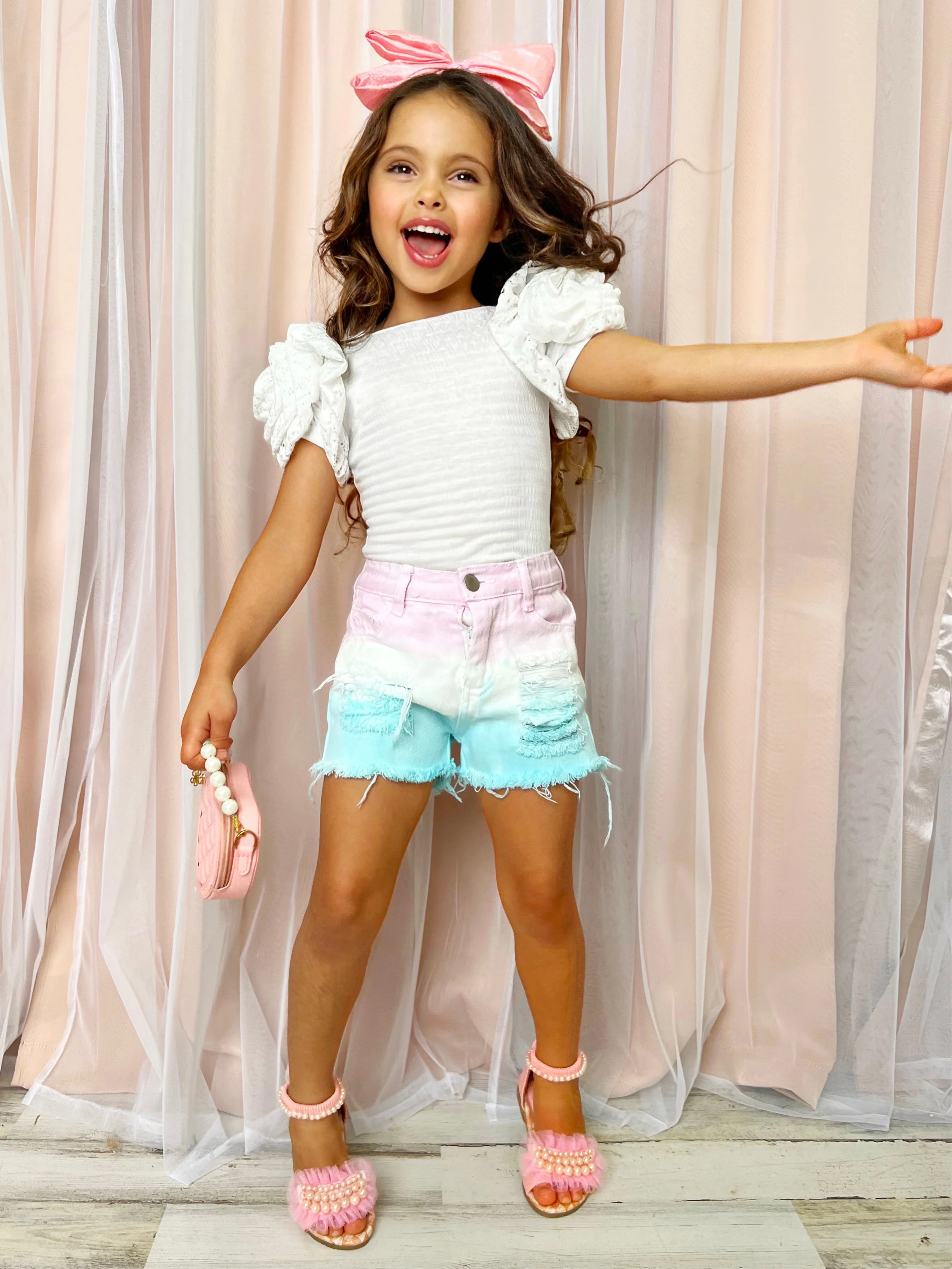 Springtime Special Rosette Top and Shorts Set - Image 4
