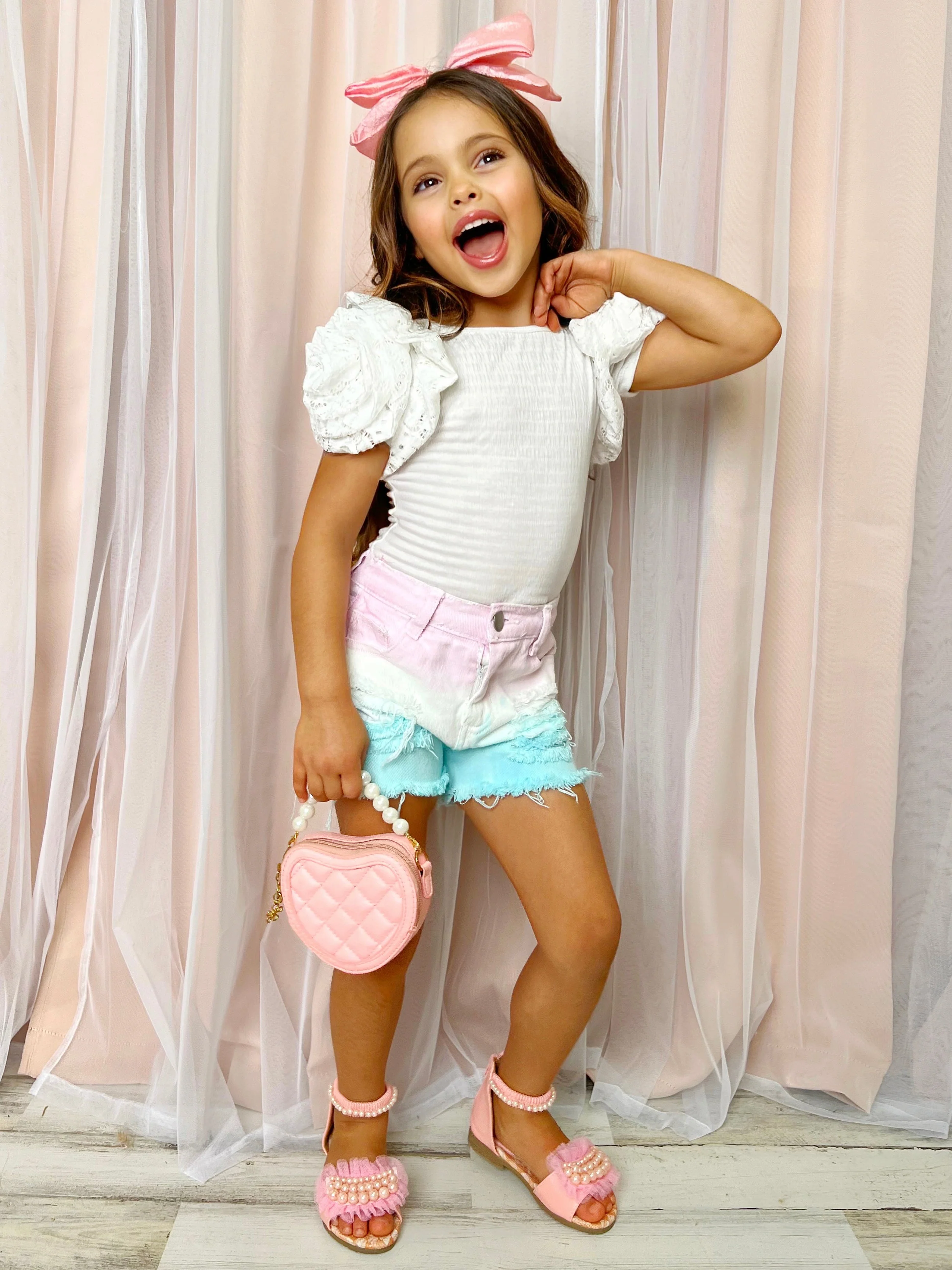 Springtime Special Rosette Top and Shorts Set - Image 5