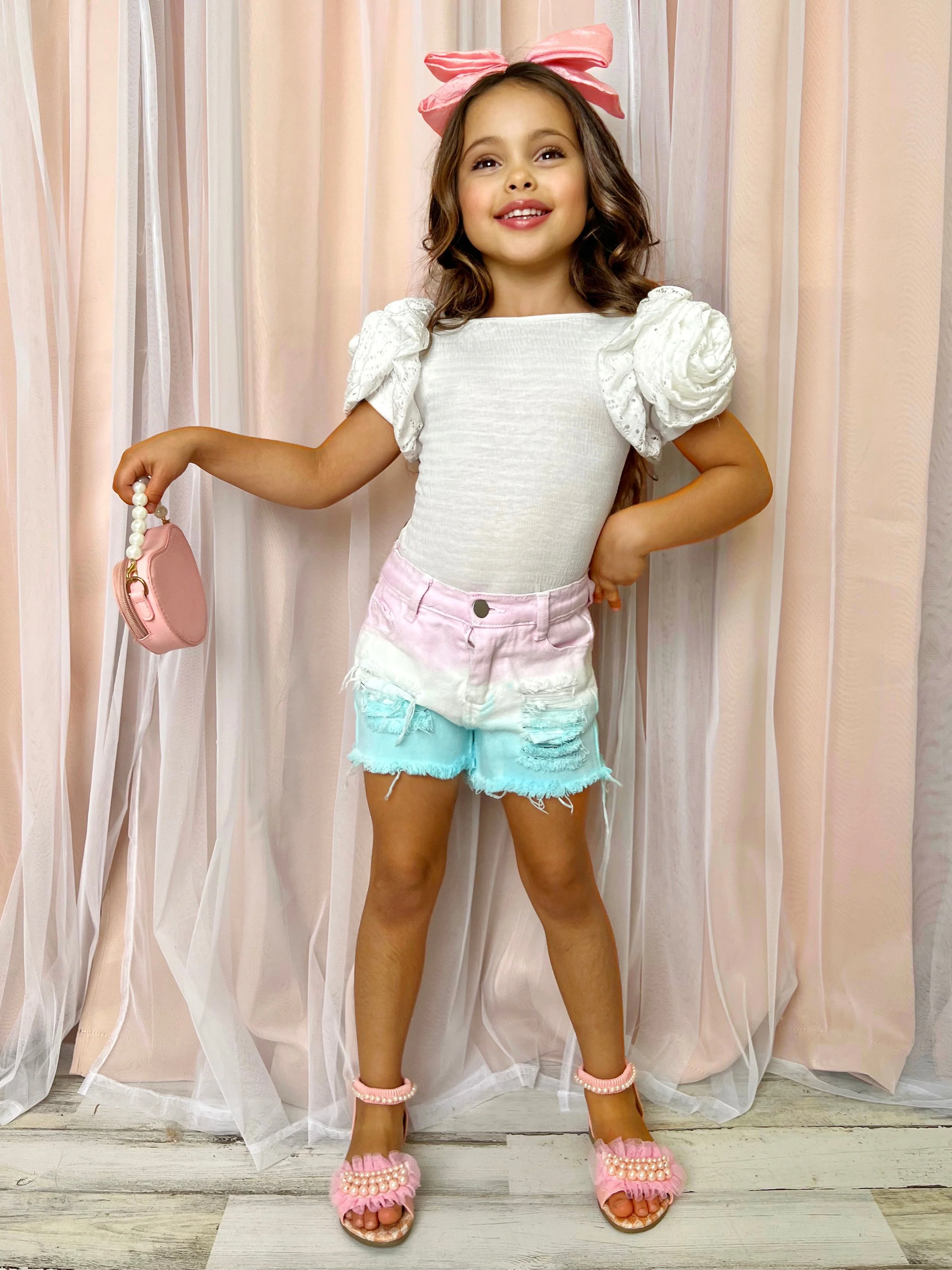 Springtime Special Rosette Top and Shorts Set - Image 6