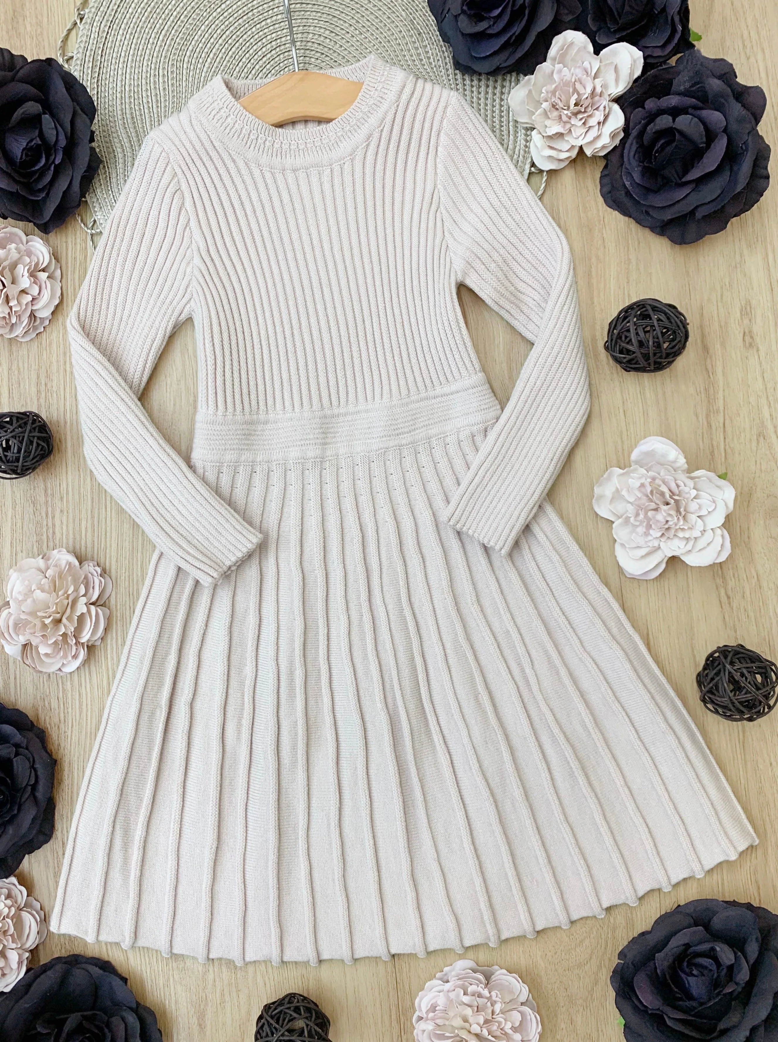 Prim and Proper Pleated Sweater Dress - Image 11