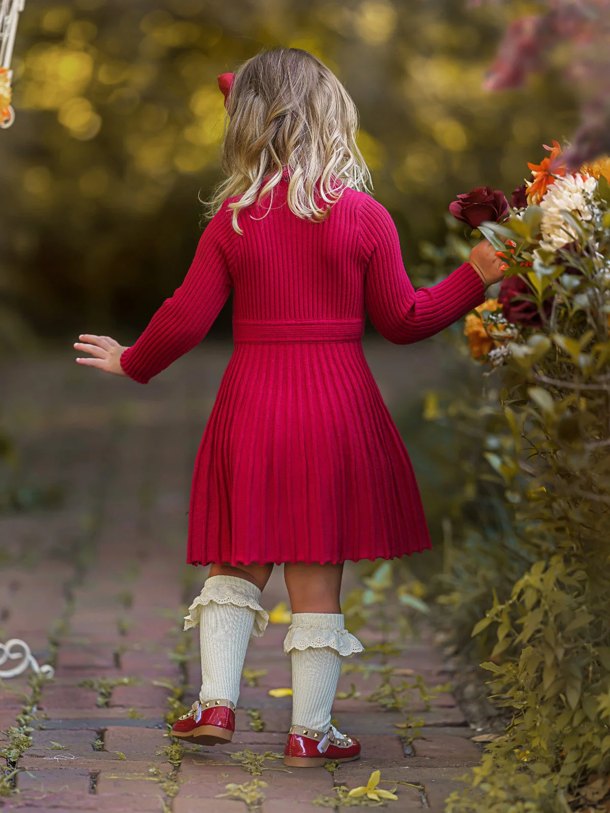 Prim and Proper Pleated Sweater Dress - Image 12