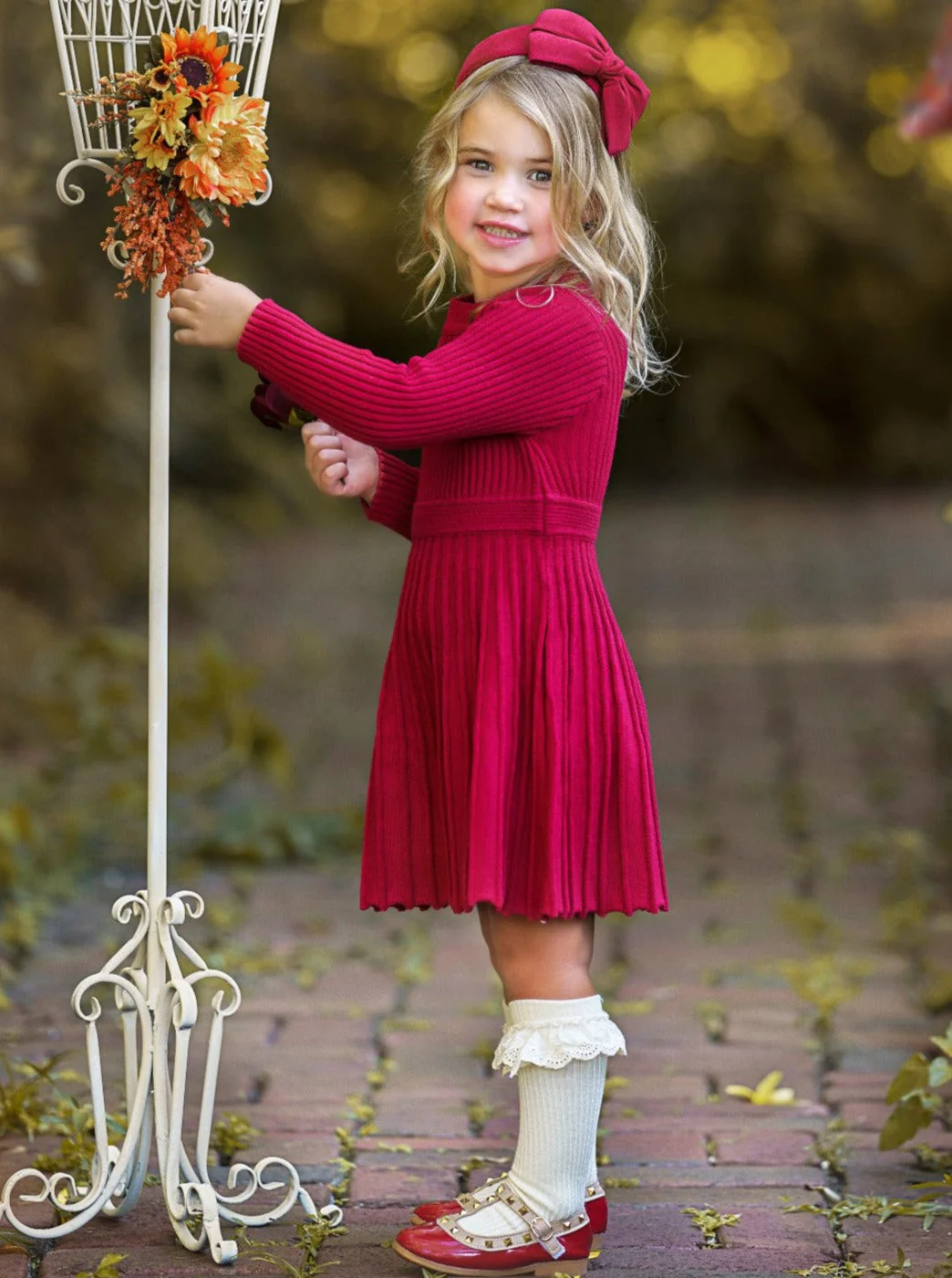 Prim and Proper Pleated Sweater Dress - Image 2