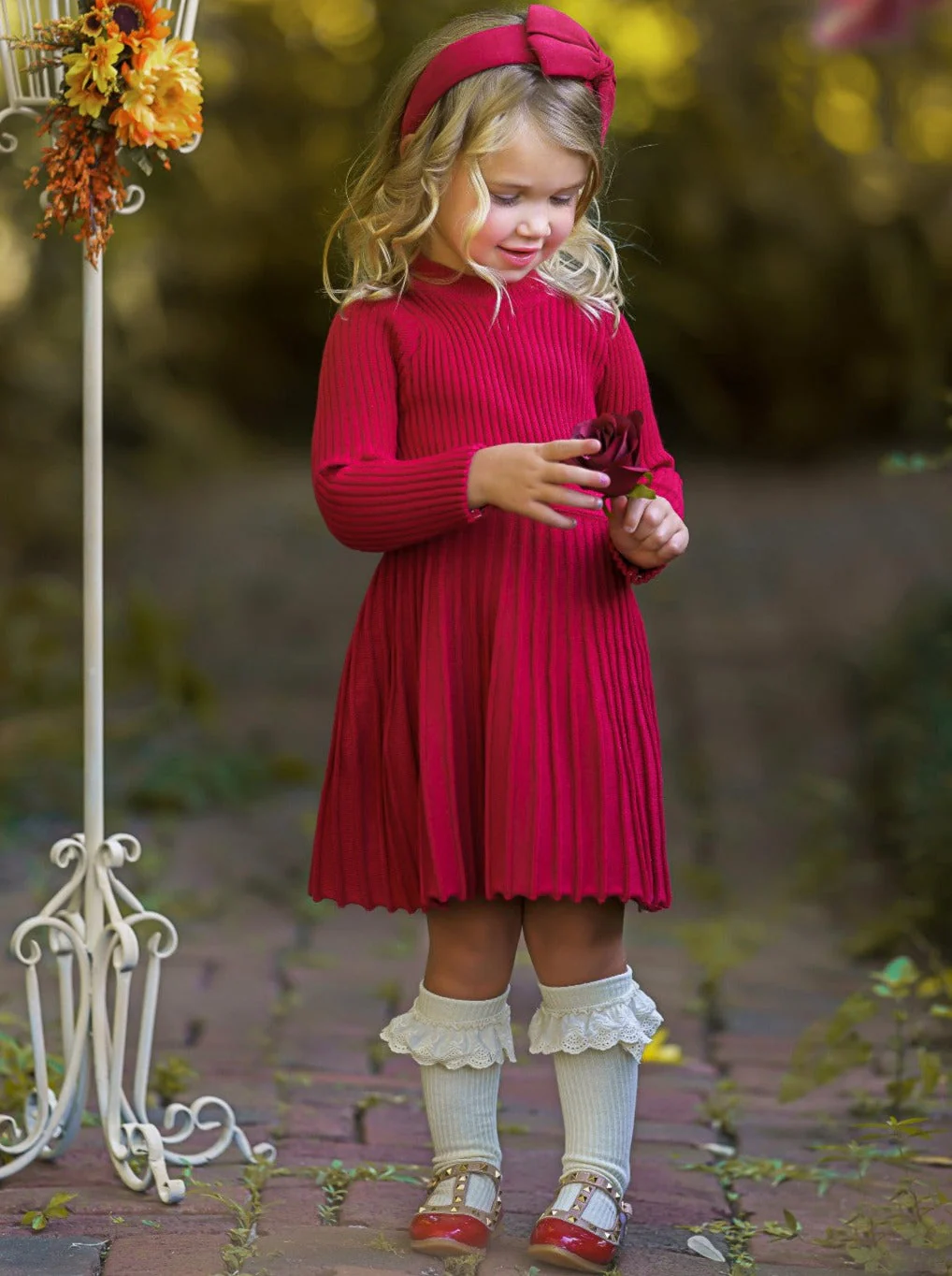 Prim and Proper Pleated Sweater Dress - Image 4