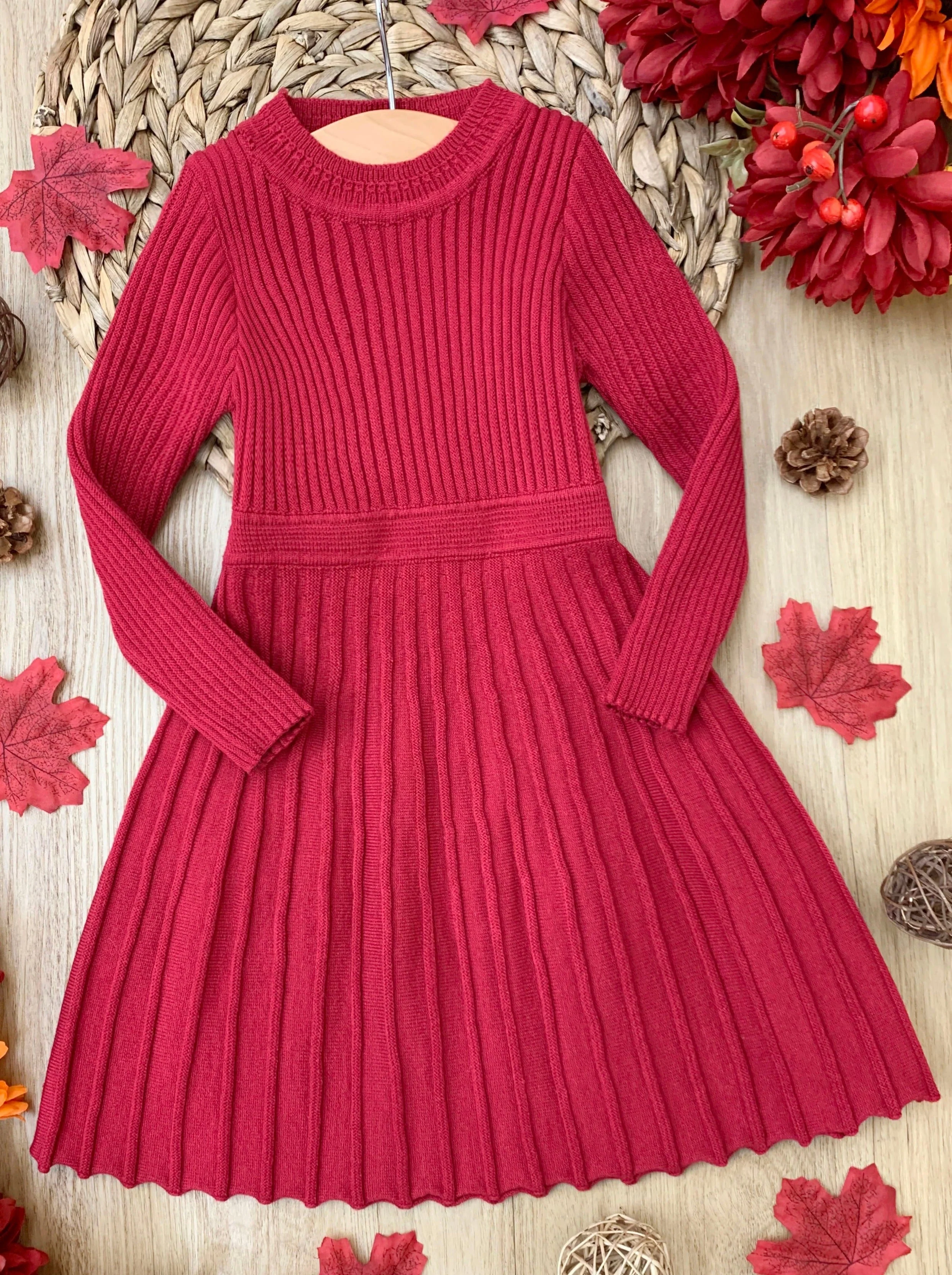 Prim and Proper Pleated Sweater Dress - Image 5