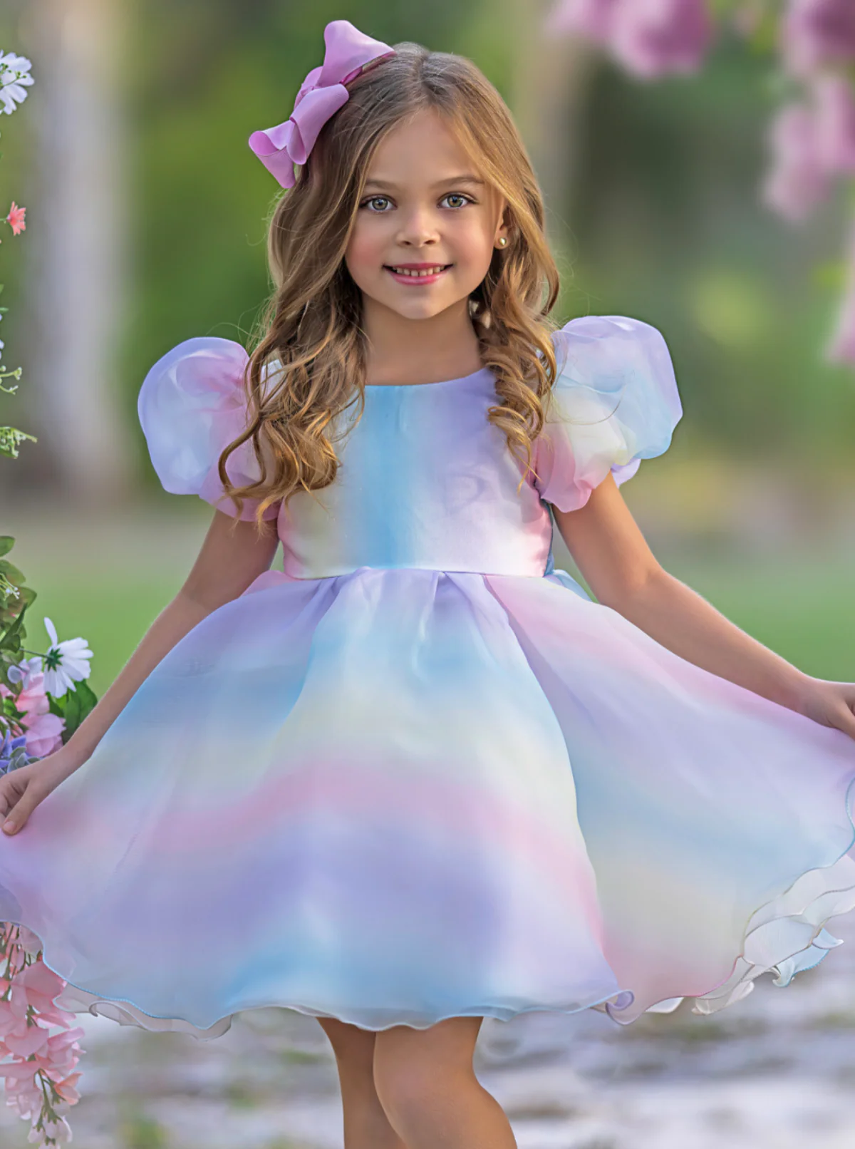 Fairy Dust Magic Pastel Puff Sleeve Dress - Image 2
