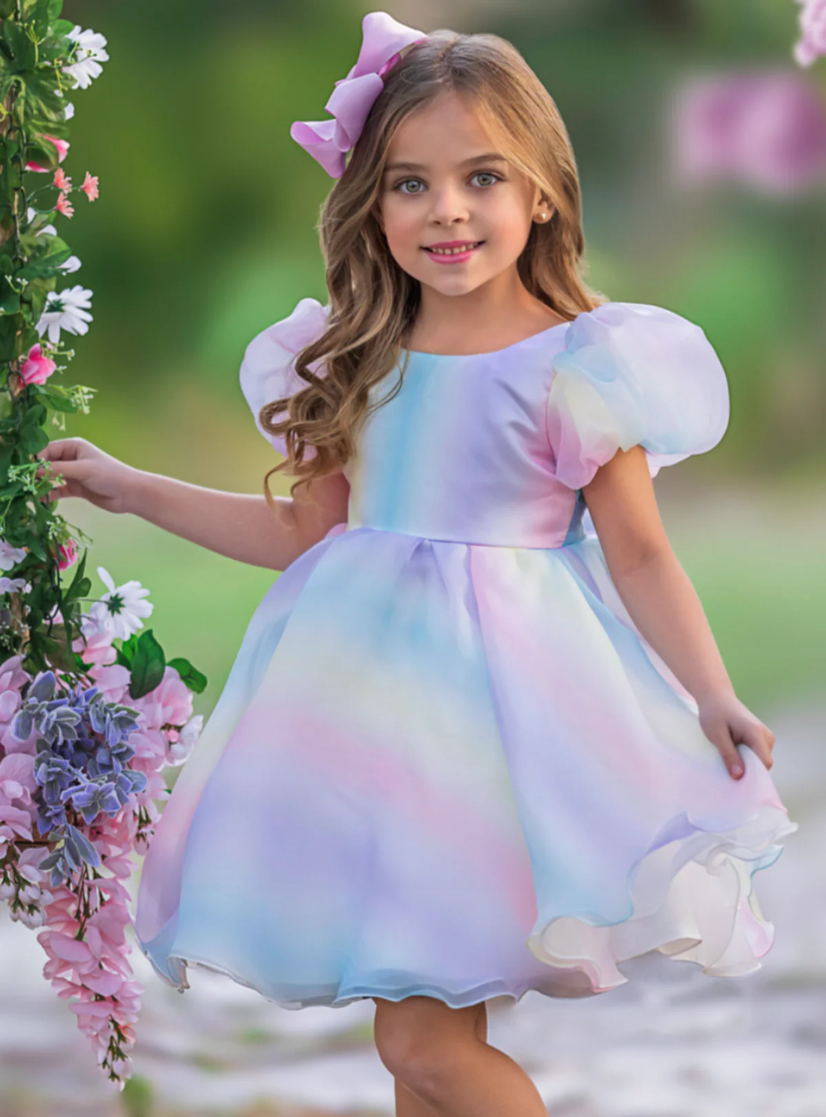 Fairy Dust Magic Pastel Puff Sleeve Dress - Image 3