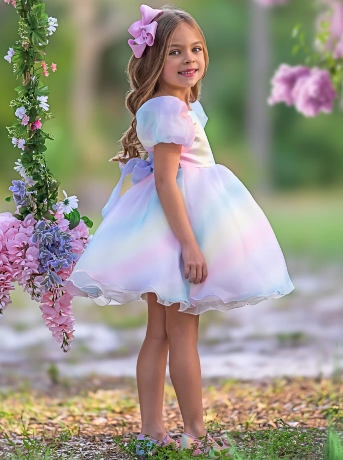 Fairy Dust Magic Pastel Puff Sleeve Dress - Image 5