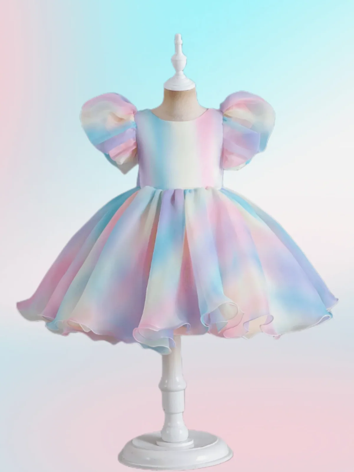Fairy Dust Magic Pastel Puff Sleeve Dress - Image 6