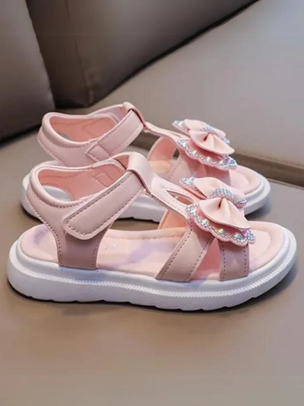 Princess Duties Bow T-Strap Sandals By Liv and Mia - Image 3
