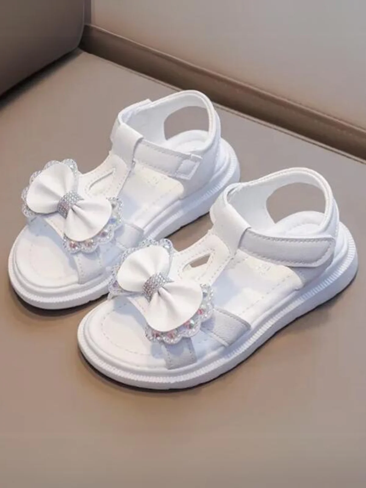 Princess Duties Bow T-Strap Sandals By Liv and Mia - Image 4