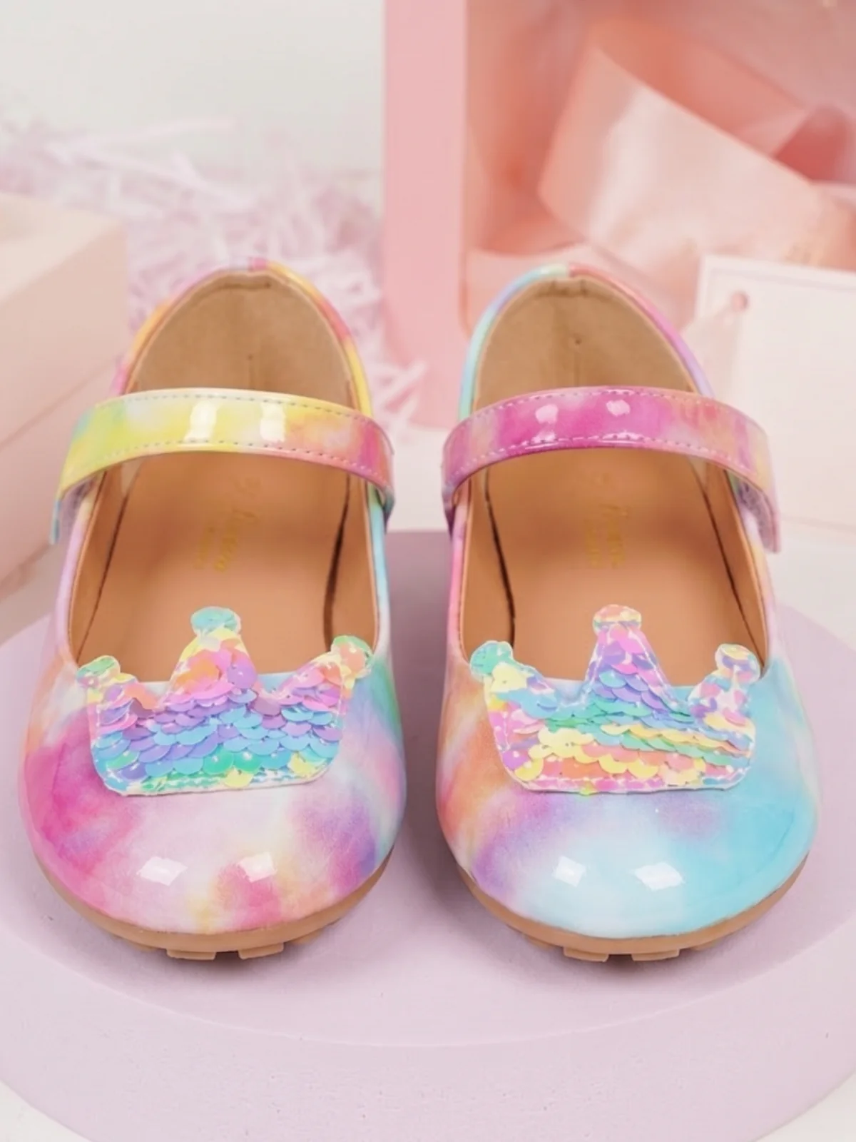 Princess Glow Rainbow Crown Mary Jane Shoes - Image 2