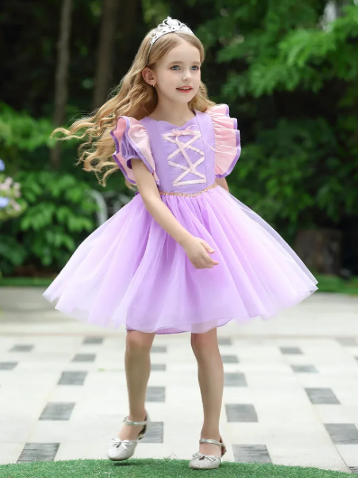 Royal Magic Purple Tutu Dress - Image 2