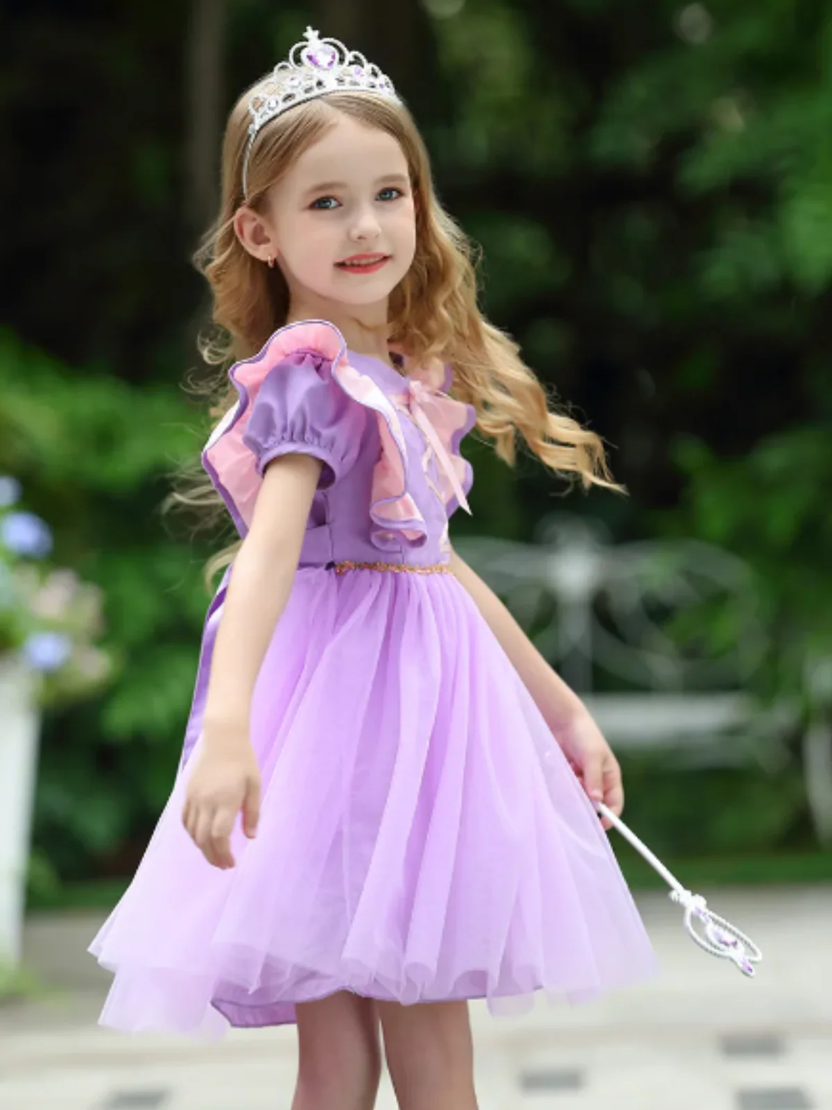 Royal Magic Purple Tutu Dress - Image 3