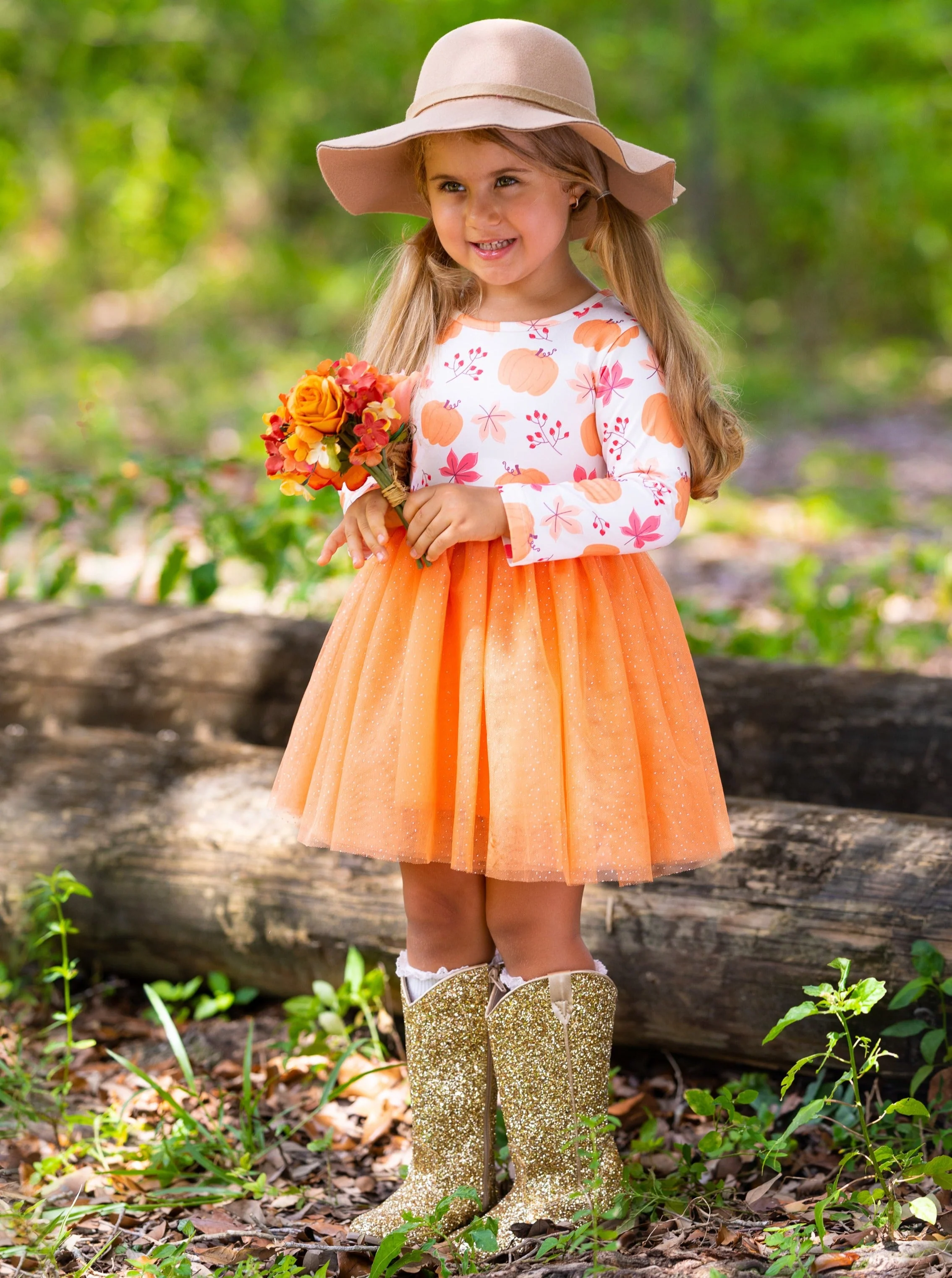 The Best Pick Pumpkin Print Tutu Dress - Image 3