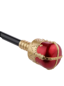 Girls Queen of Hearts Inspired Gold Toy Staff - Image 2