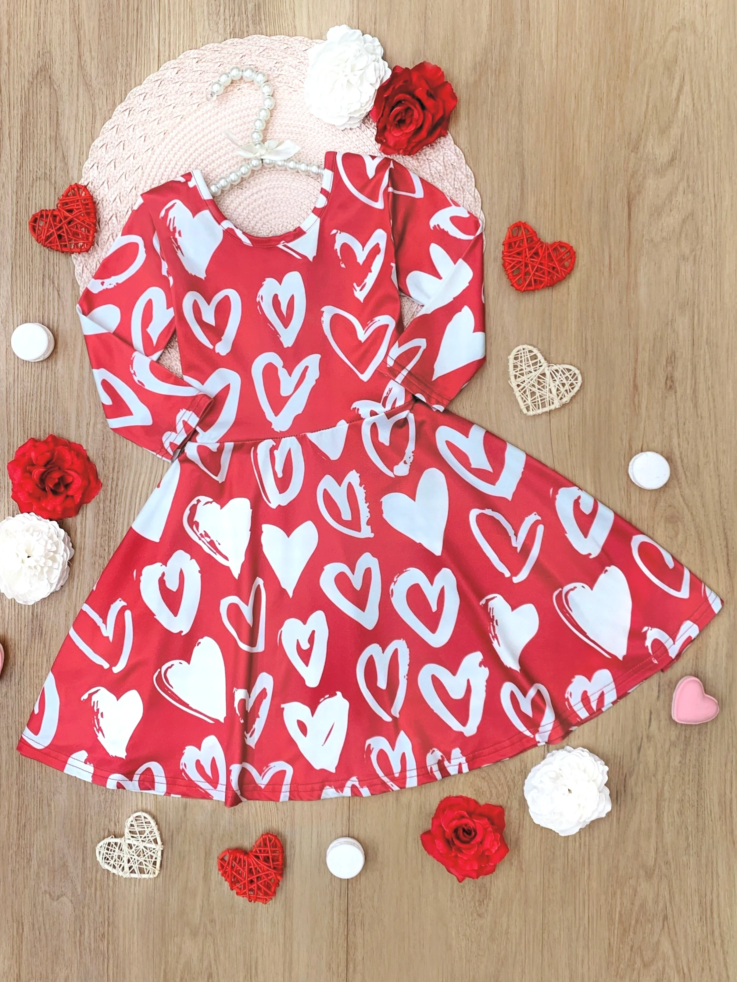 Radiant Heart Twirly Long Sleeve Skater Dress - Image 2