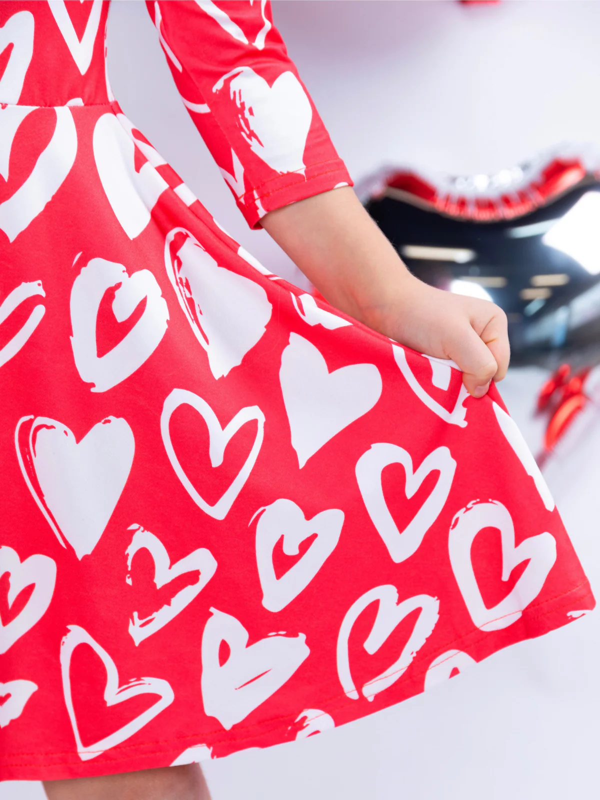 Radiant Heart Twirly Long Sleeve Skater Dress - Image 3