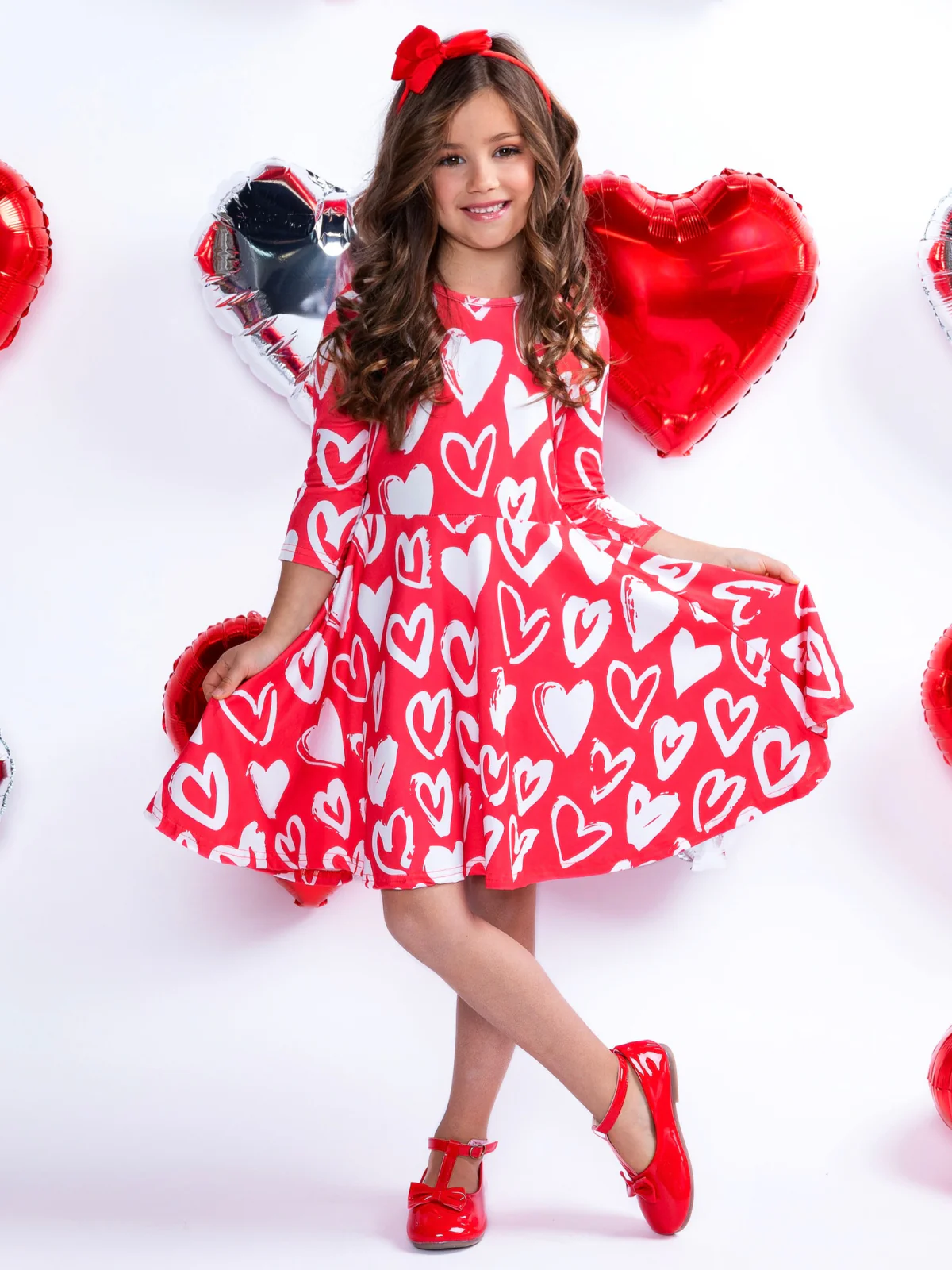 Radiant Heart Twirly Long Sleeve Skater Dress - Image 5