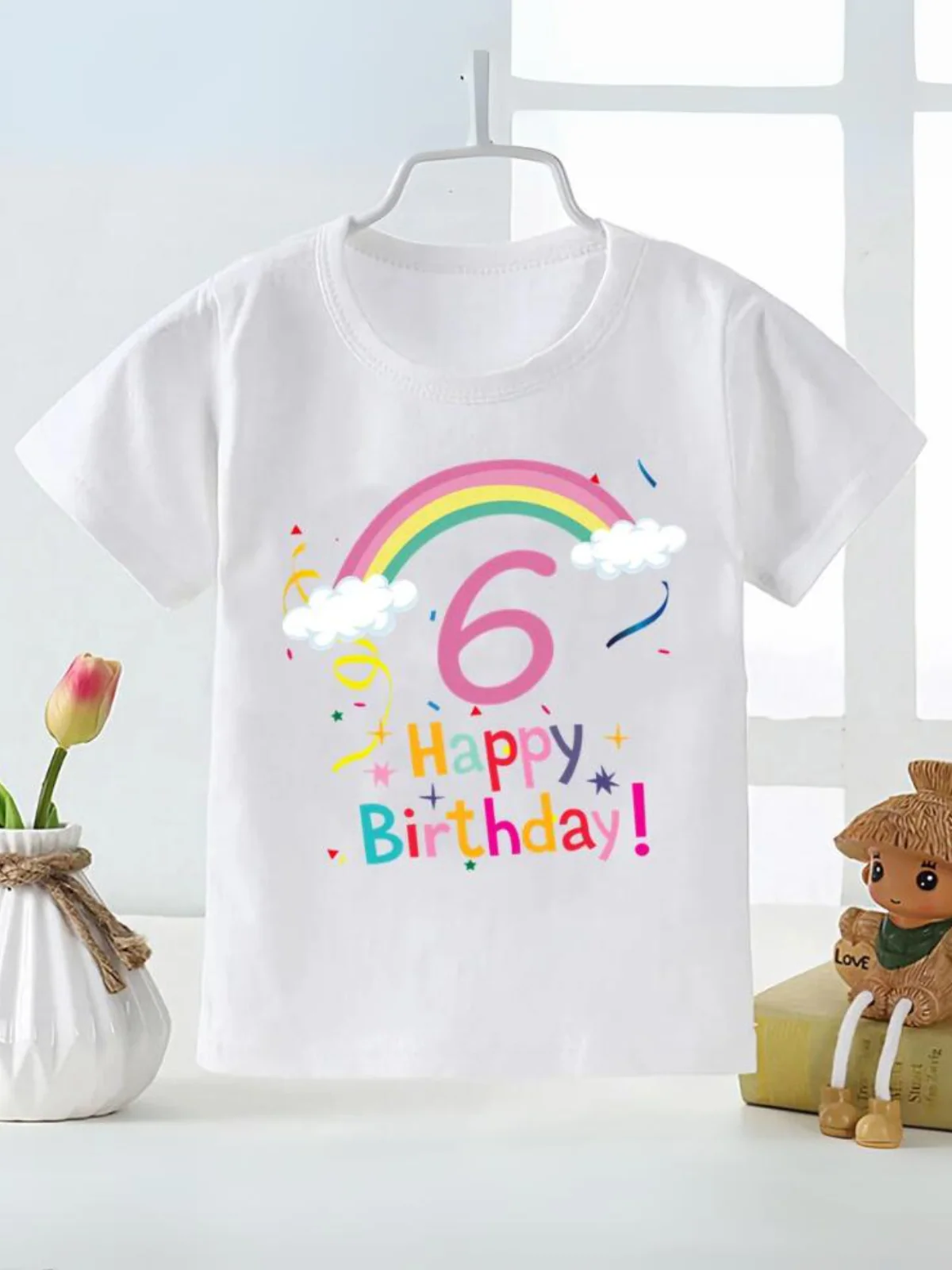 Rainbow Birthday T-Shirt for Kids - Cute and Casual Gift - Image 6
