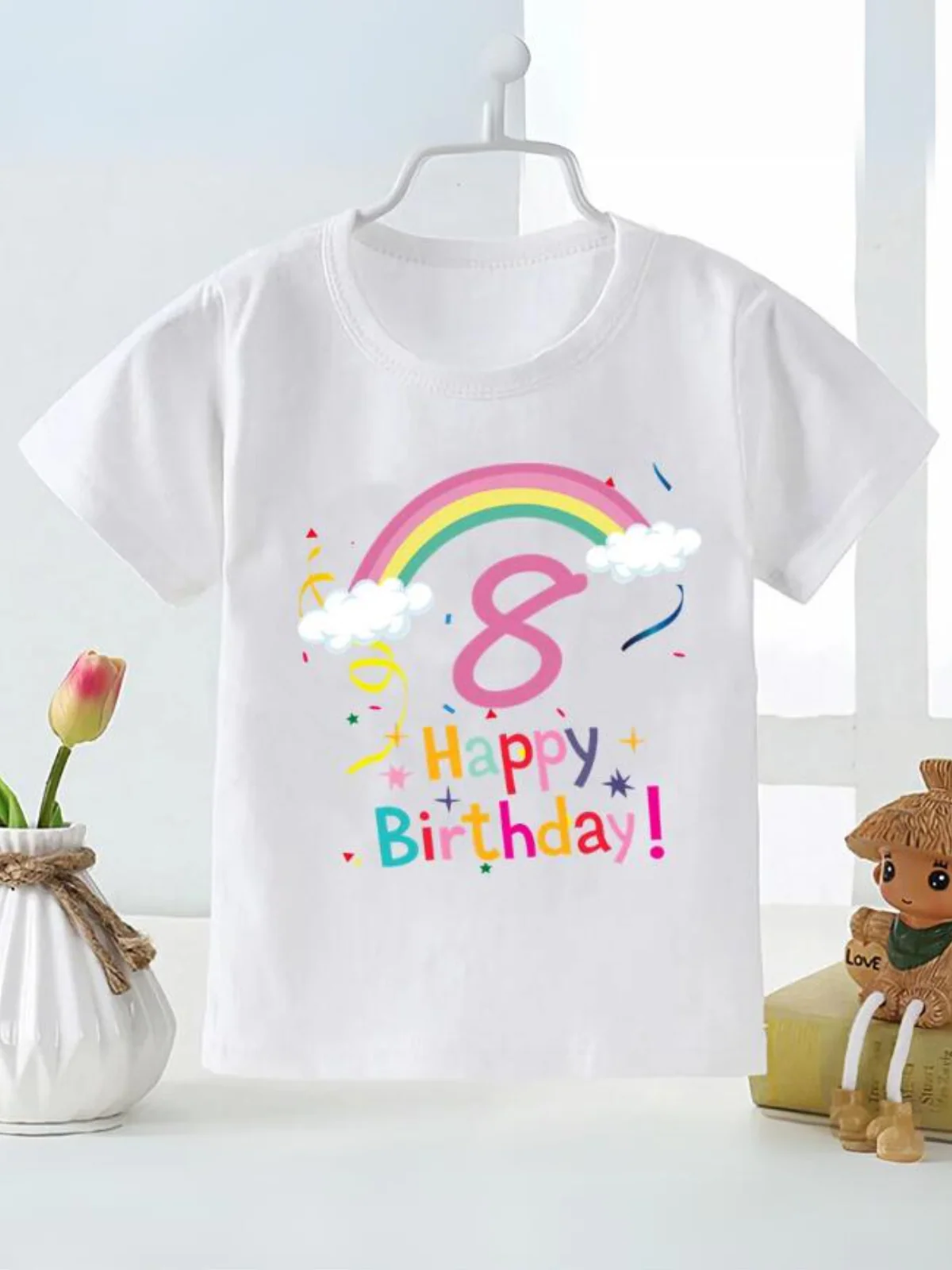 Rainbow Birthday T-Shirt for Kids - Cute and Casual Gift - Image 8
