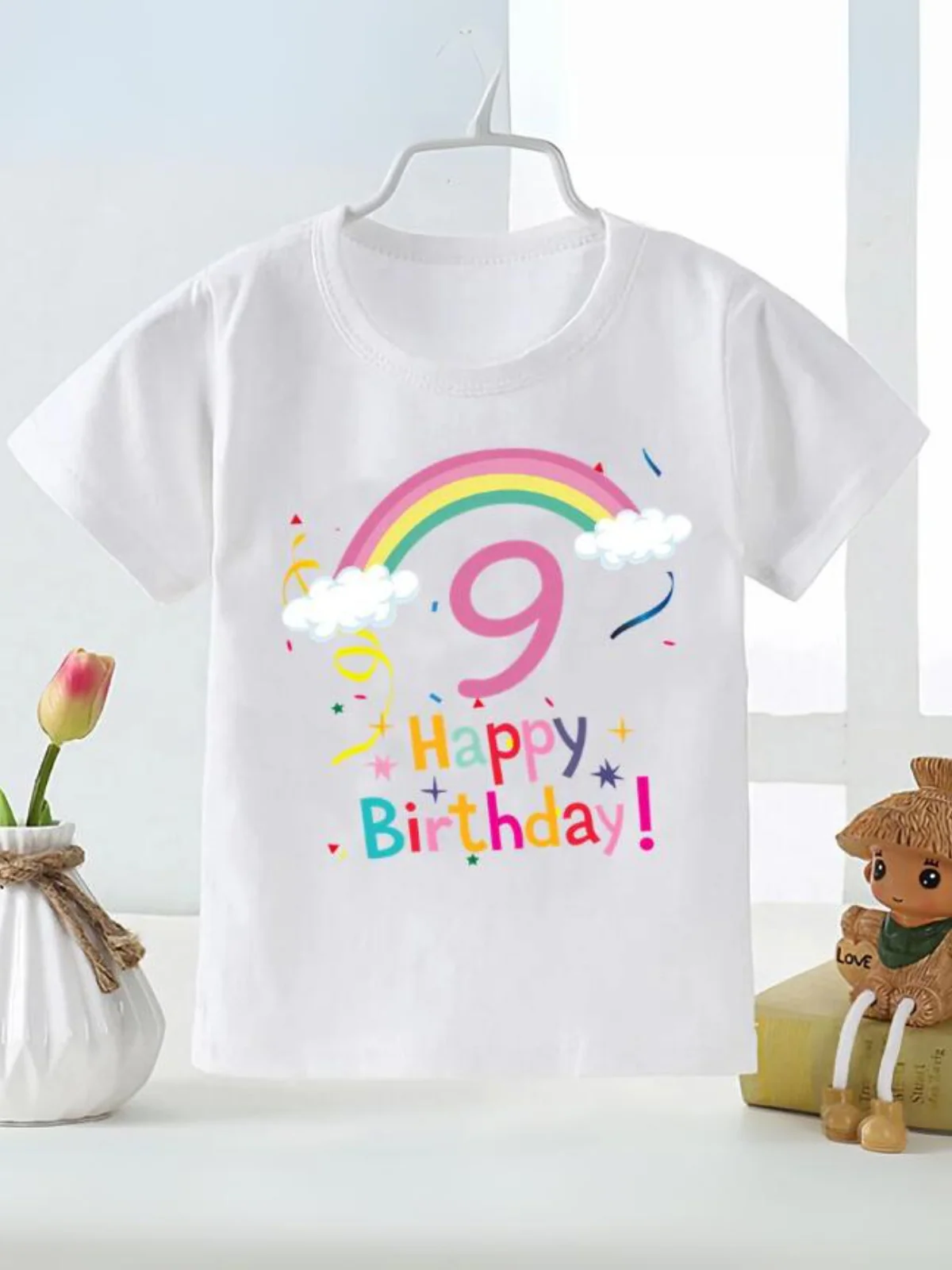 Rainbow Birthday T-Shirt for Kids - Cute and Casual Gift - Image 9
