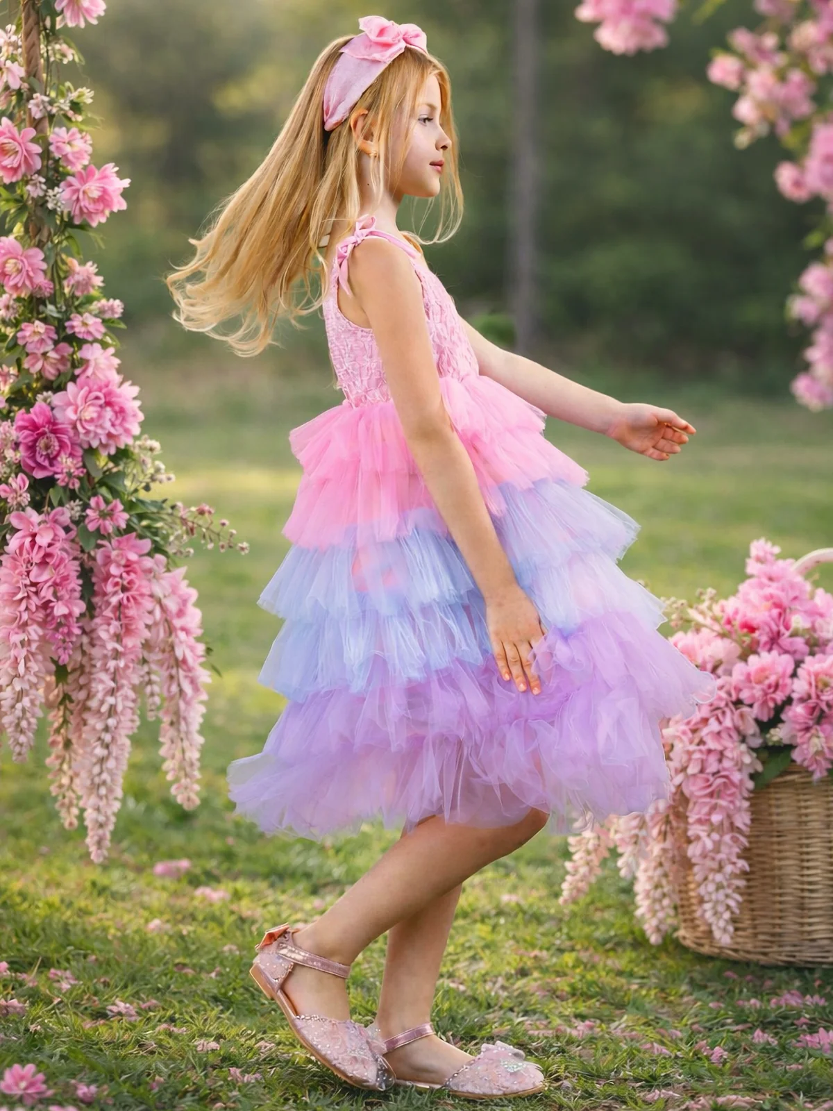 Unicorn Pastel Lace Tiered Tutu Dress - Image 2