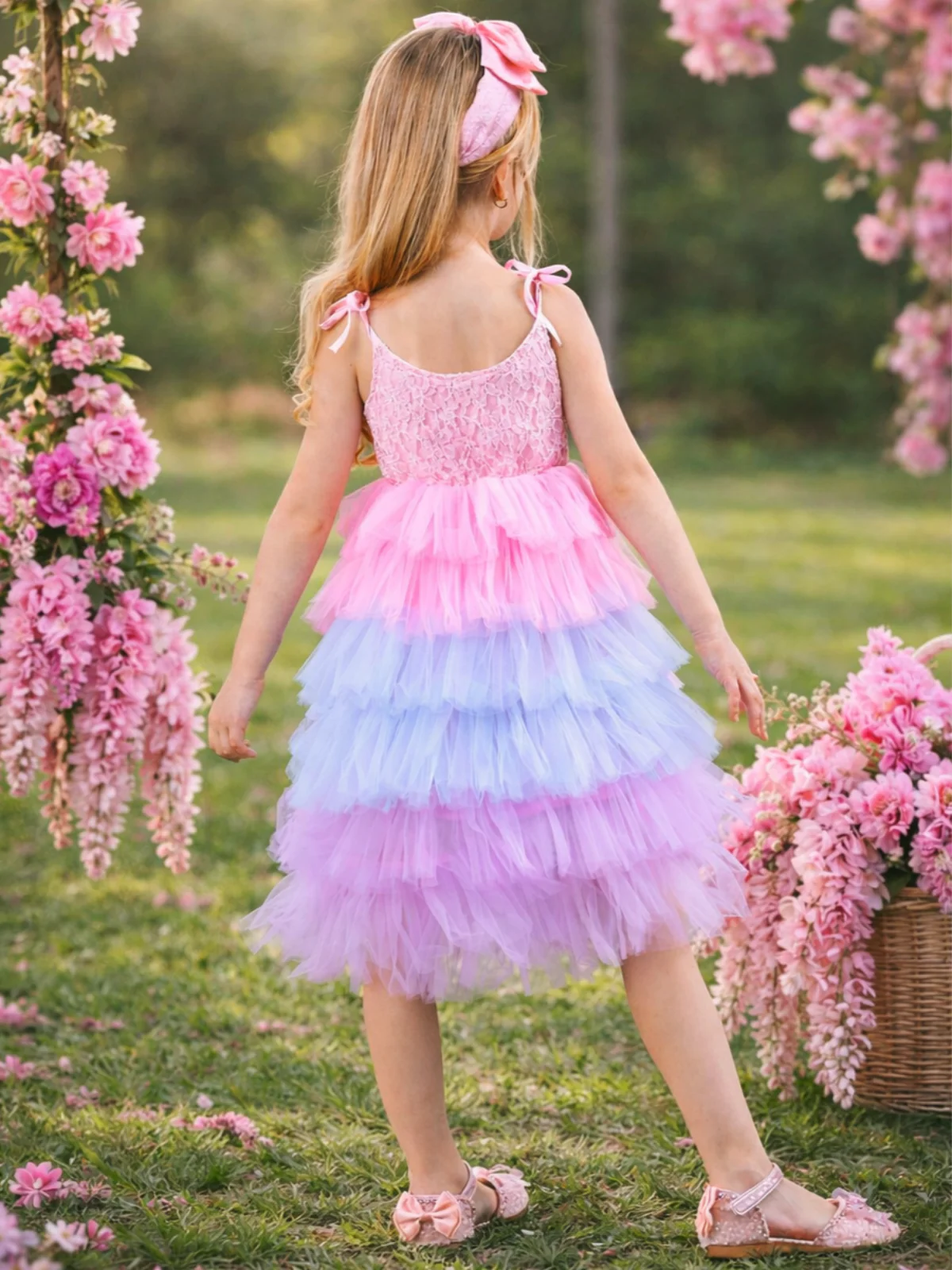 Unicorn Pastel Lace Tiered Tutu Dress - Image 4