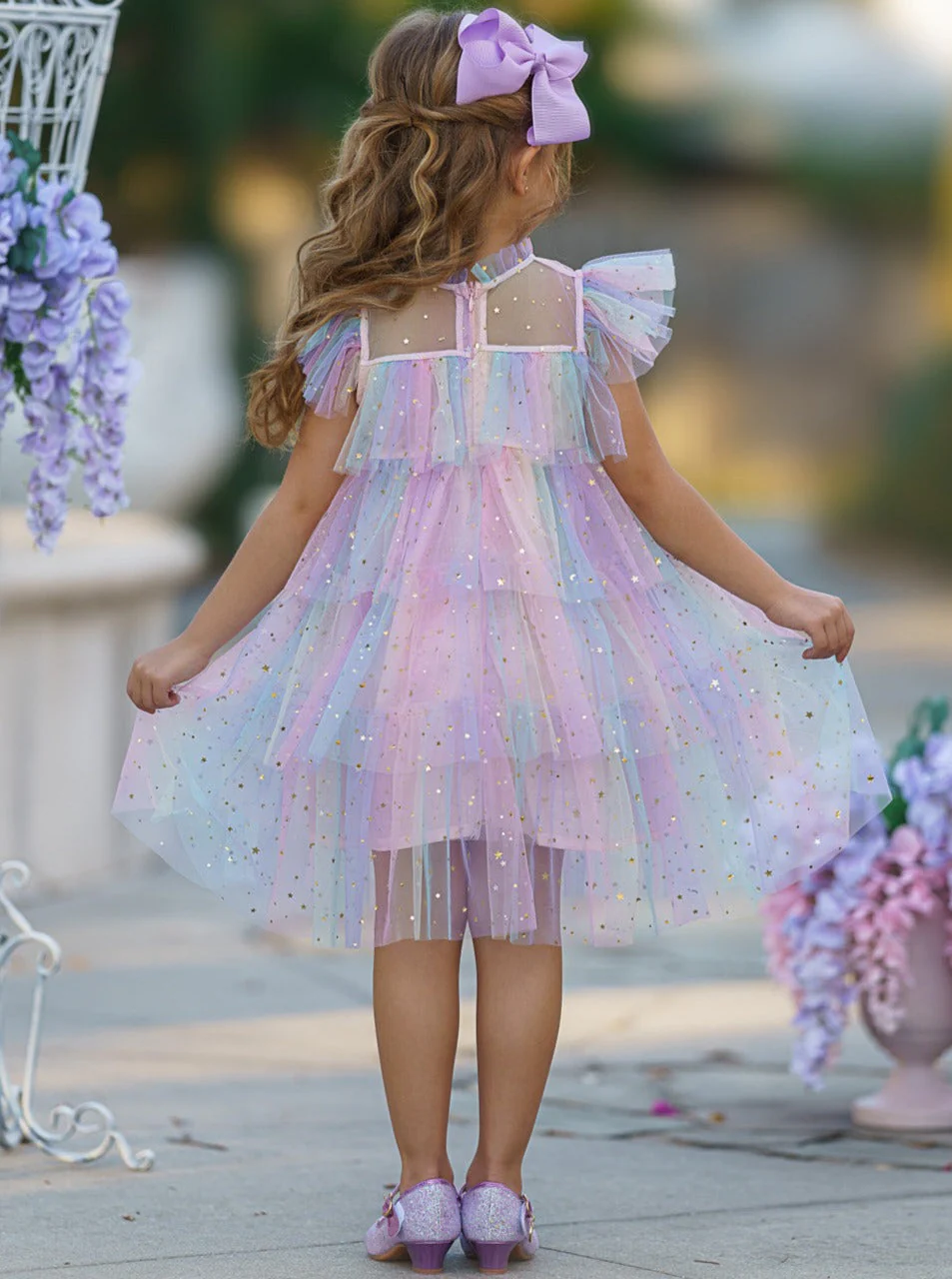 Make It Magical Rainbow Tiered Dress - Image 4