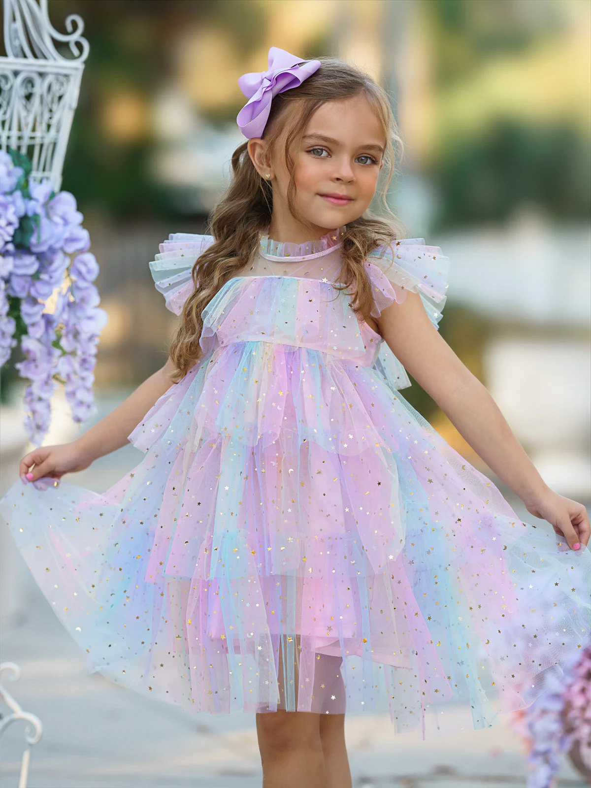 Make It Magical Rainbow Tiered Dress - Image 5