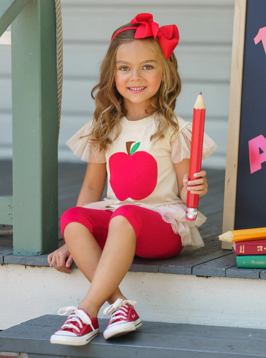 Apple-y Ever After Ruffle Top and Legging Set - Image 3