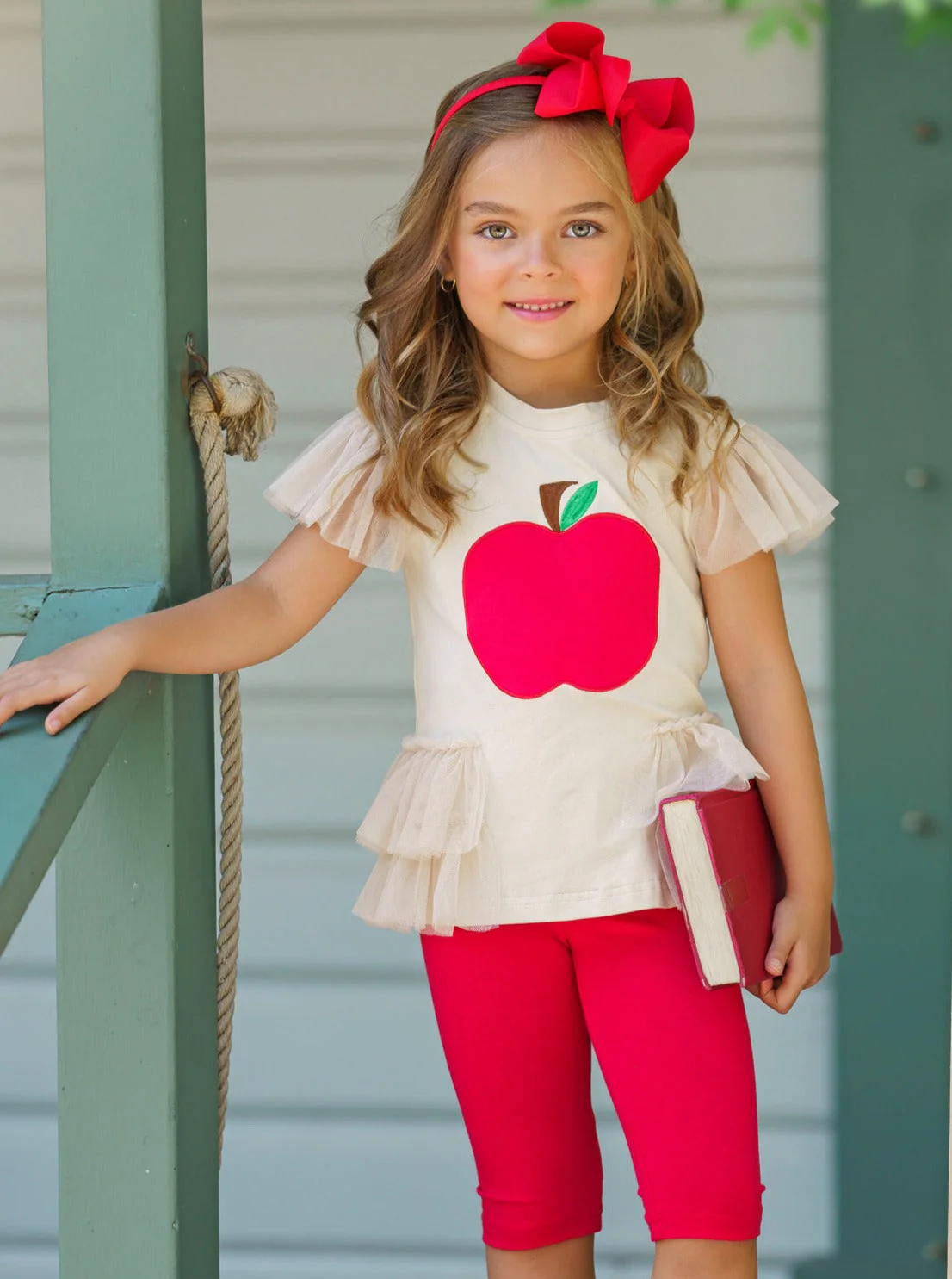 Apple-y Ever After Ruffle Top and Legging Set - Image 4
