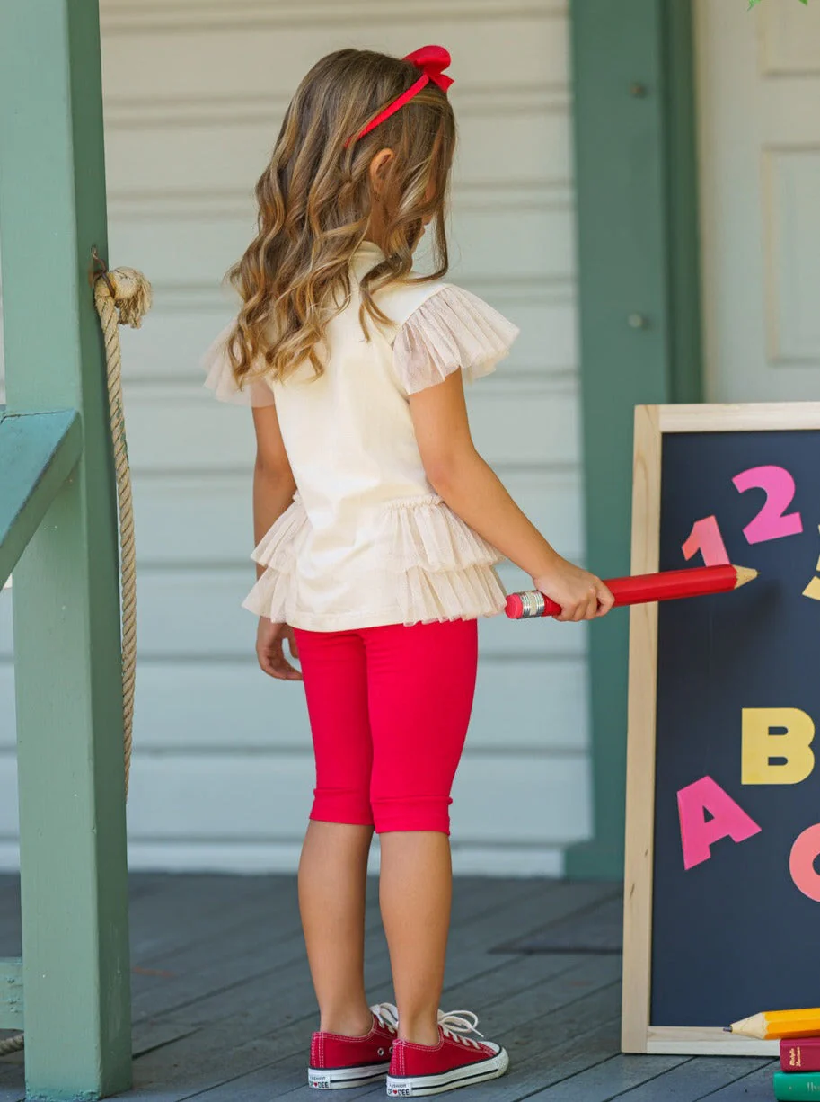 Apple-y Ever After Ruffle Top and Legging Set - Image 5