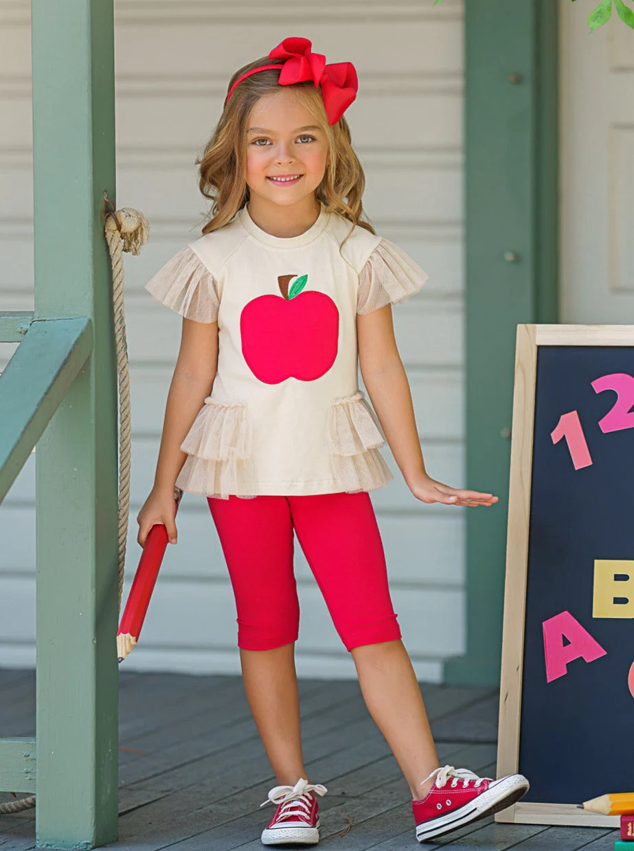 Apple-y Ever After Ruffle Top and Legging Set - Image 6